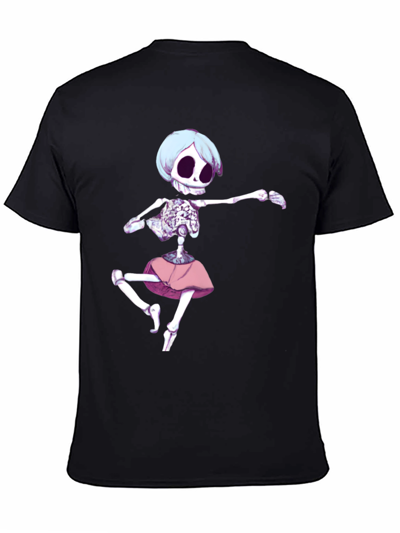 Skeleton Ballerina Graphic T-Shirt - Black