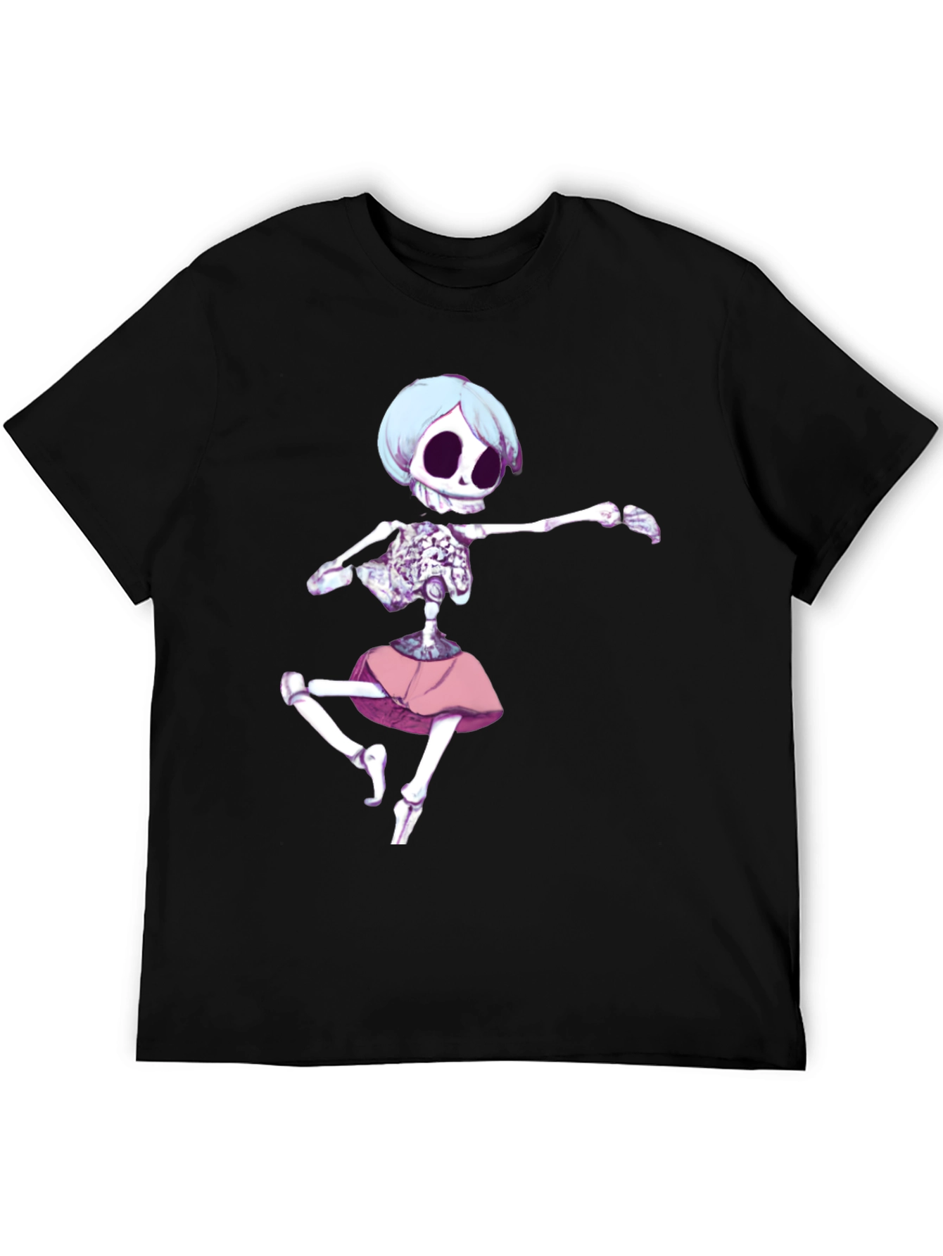 Skeleton Ballerina Graphic T-Shirt - Black
