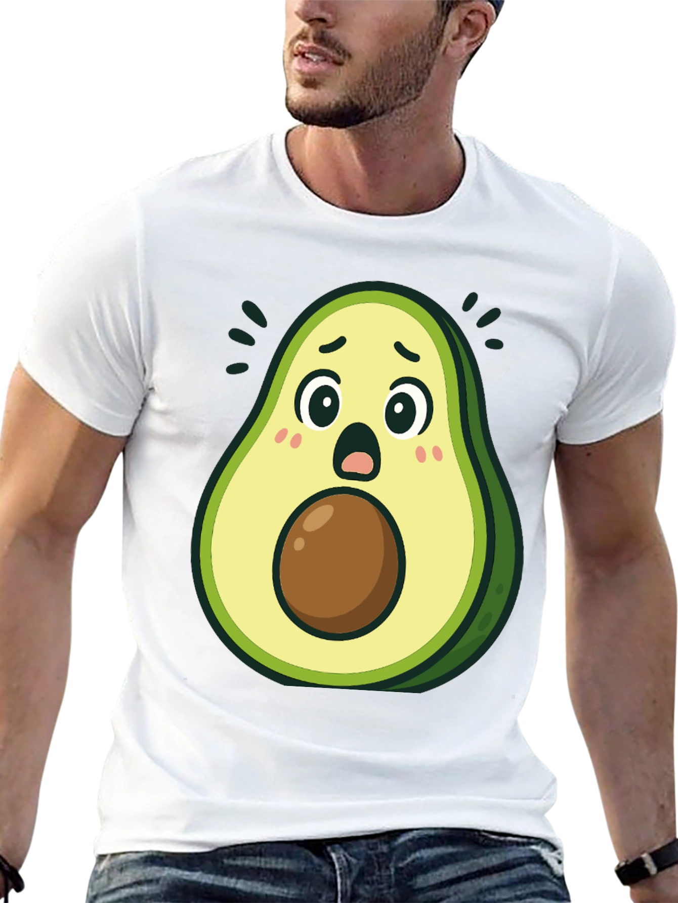 Surprised Avocado T-Shirt - Funny Graphic Tee