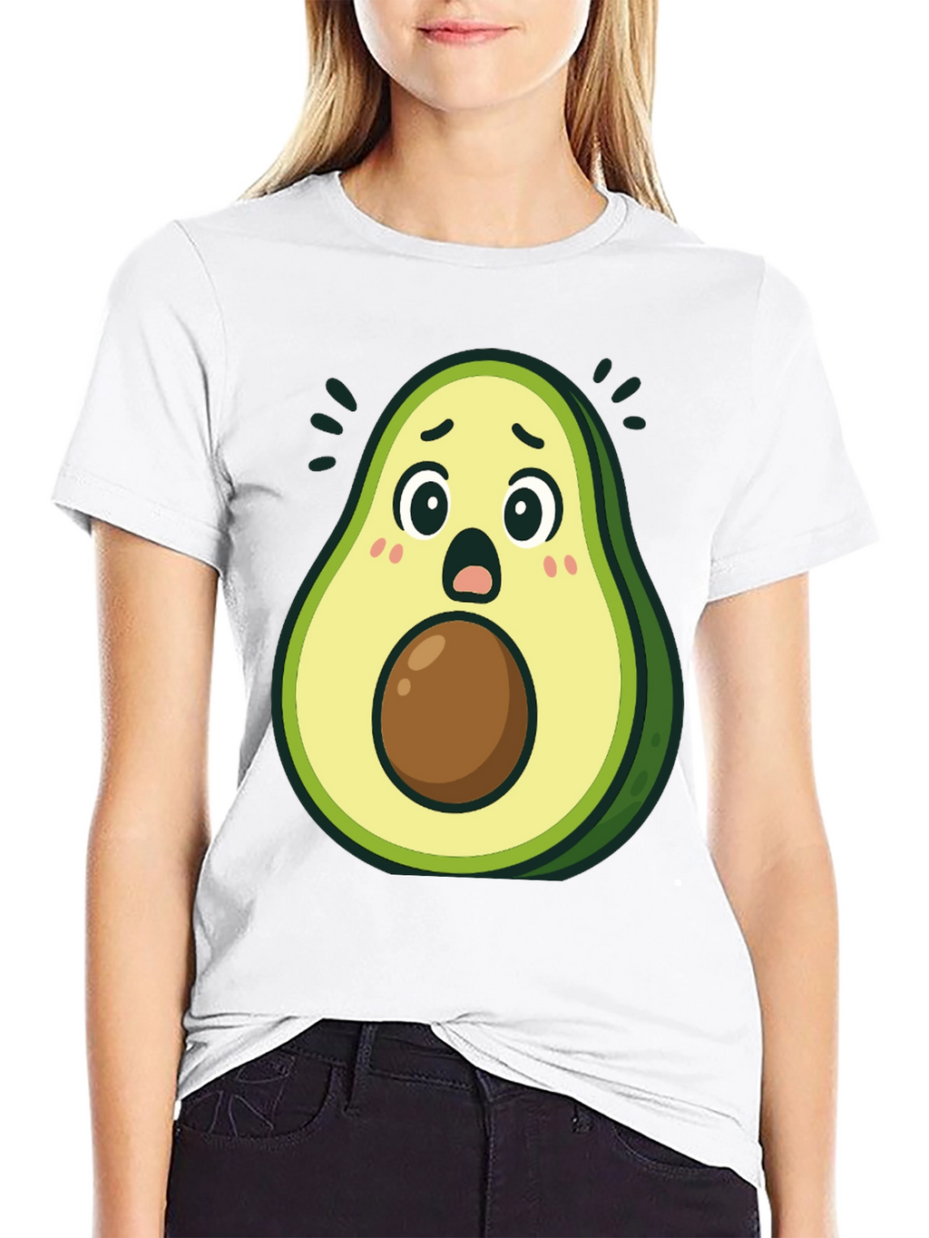 Surprised Avocado T-Shirt - Funny Graphic Tee