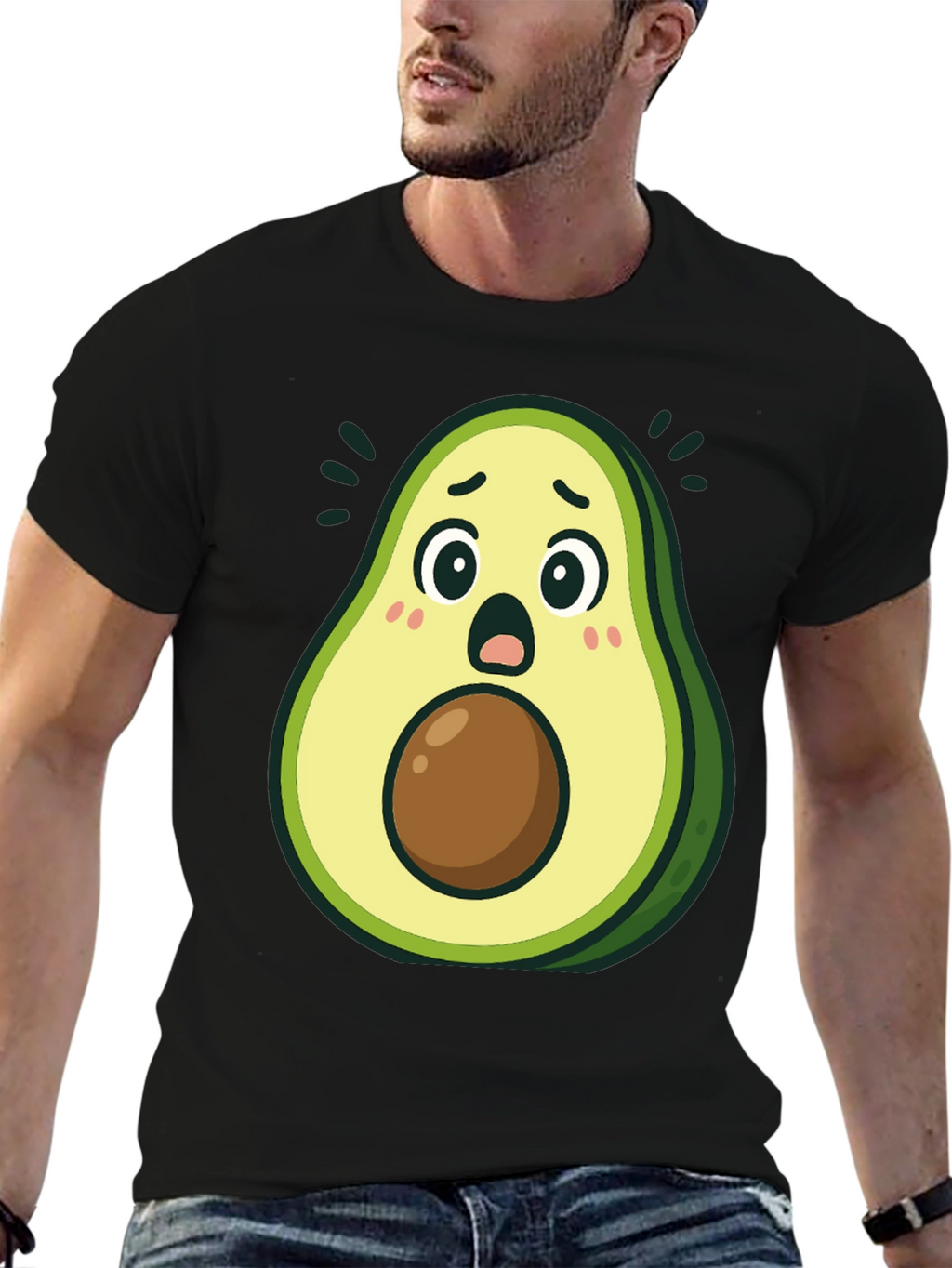 Surprised Avocado T-Shirt - Funny Graphic Tee