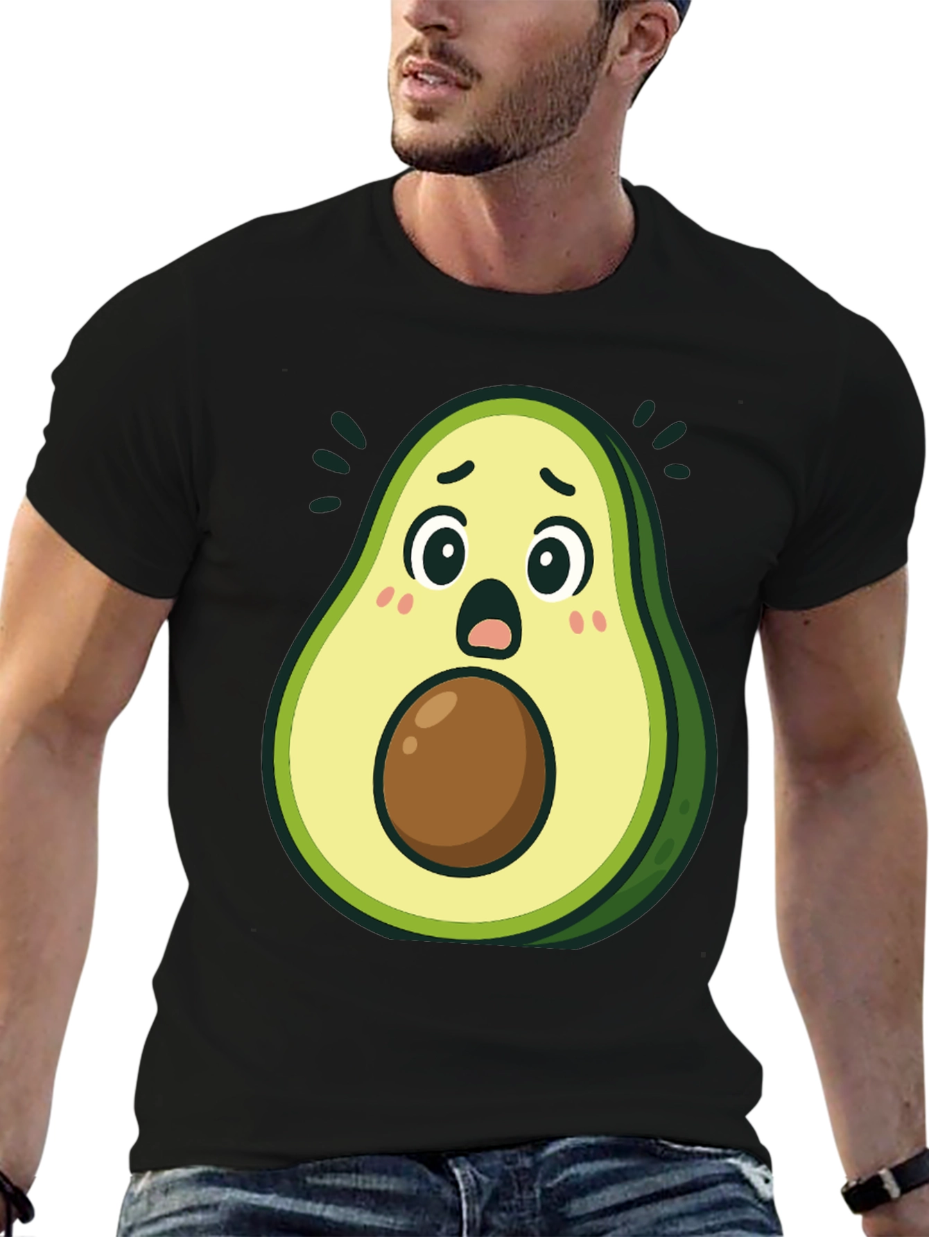 Surprised Avocado T-Shirt - Funny Graphic Tee