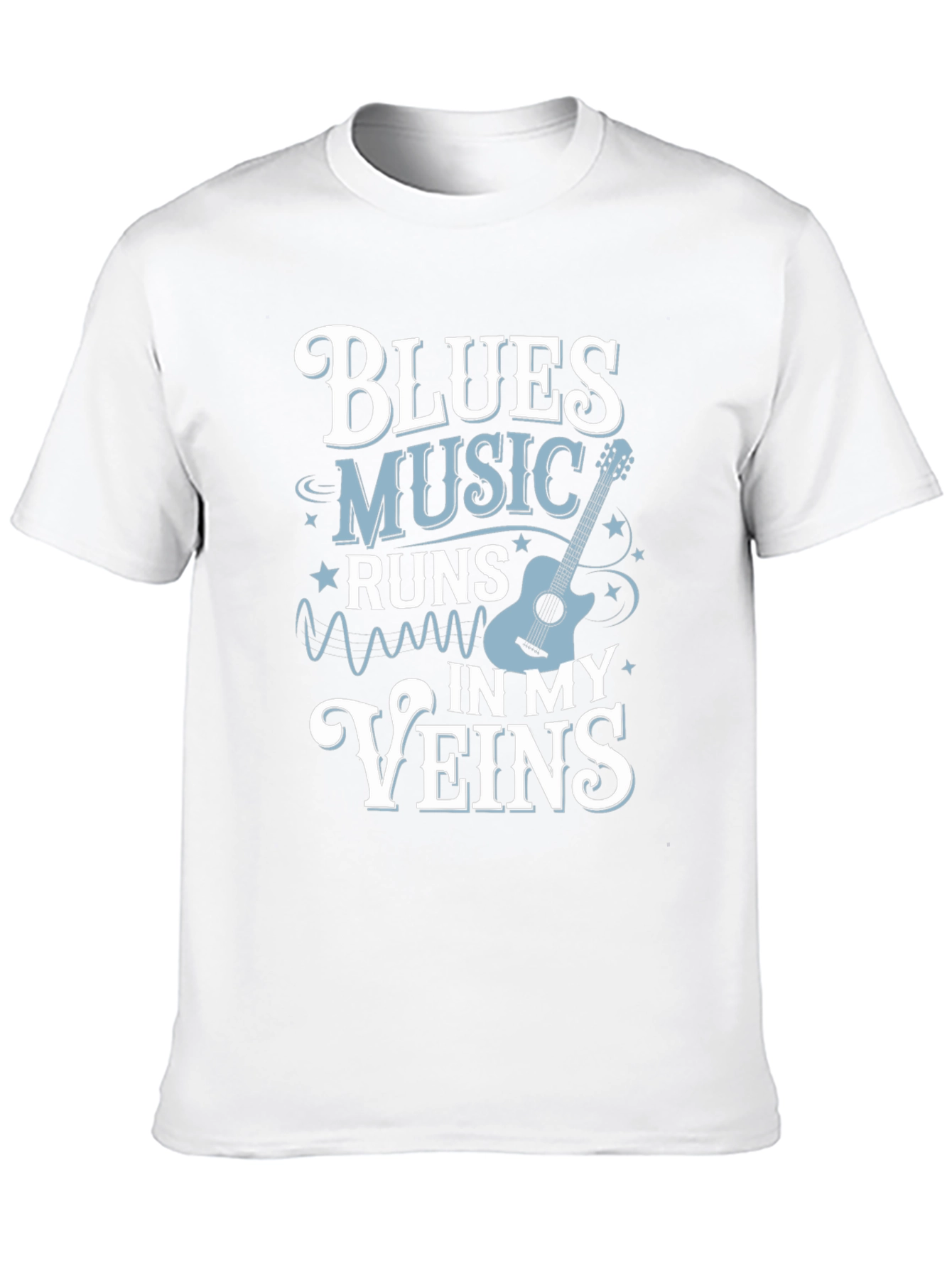 Blues Music Runs In My Veins T-Shirt