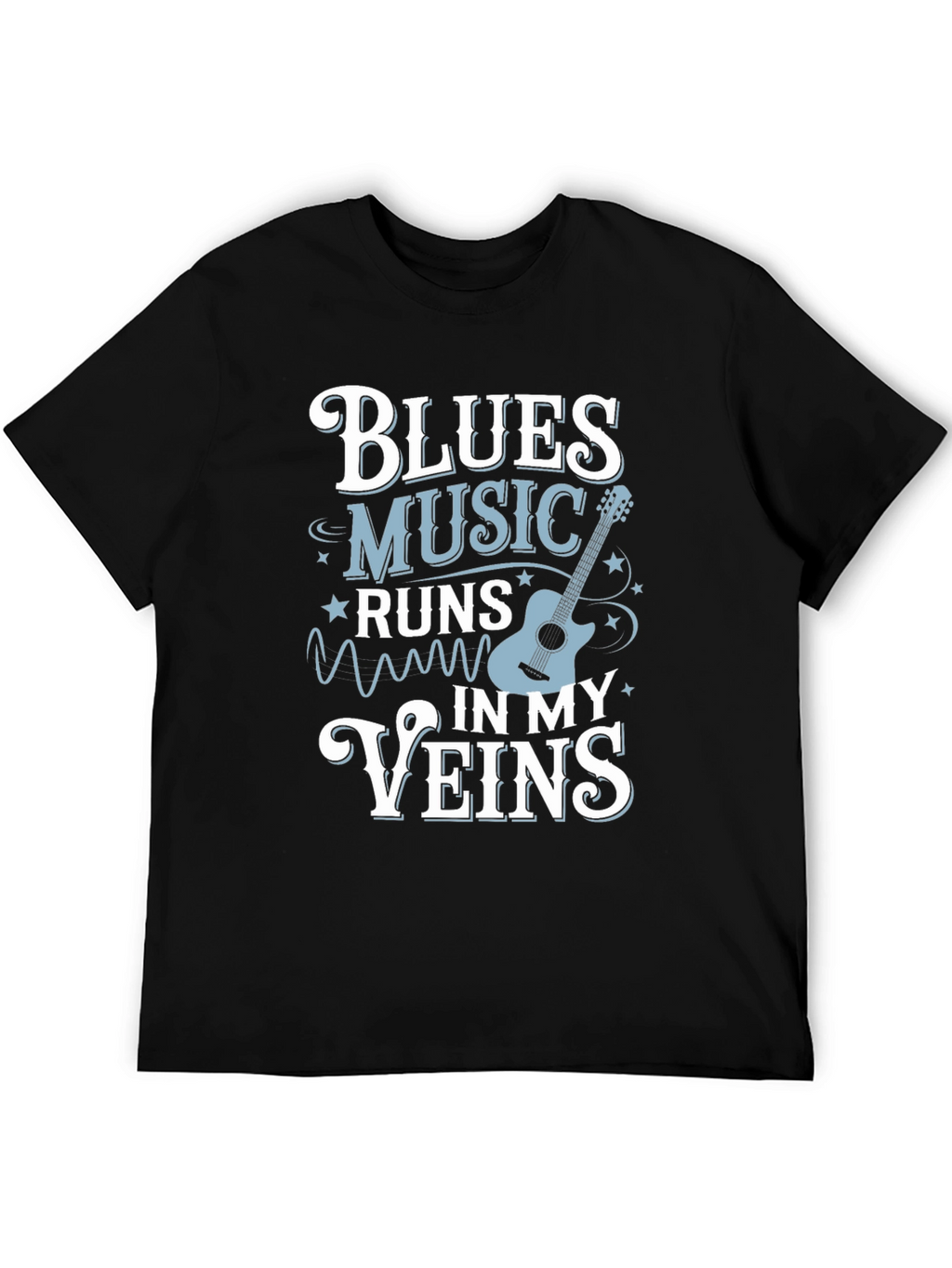 Blues Music Runs In My Veins T-Shirt