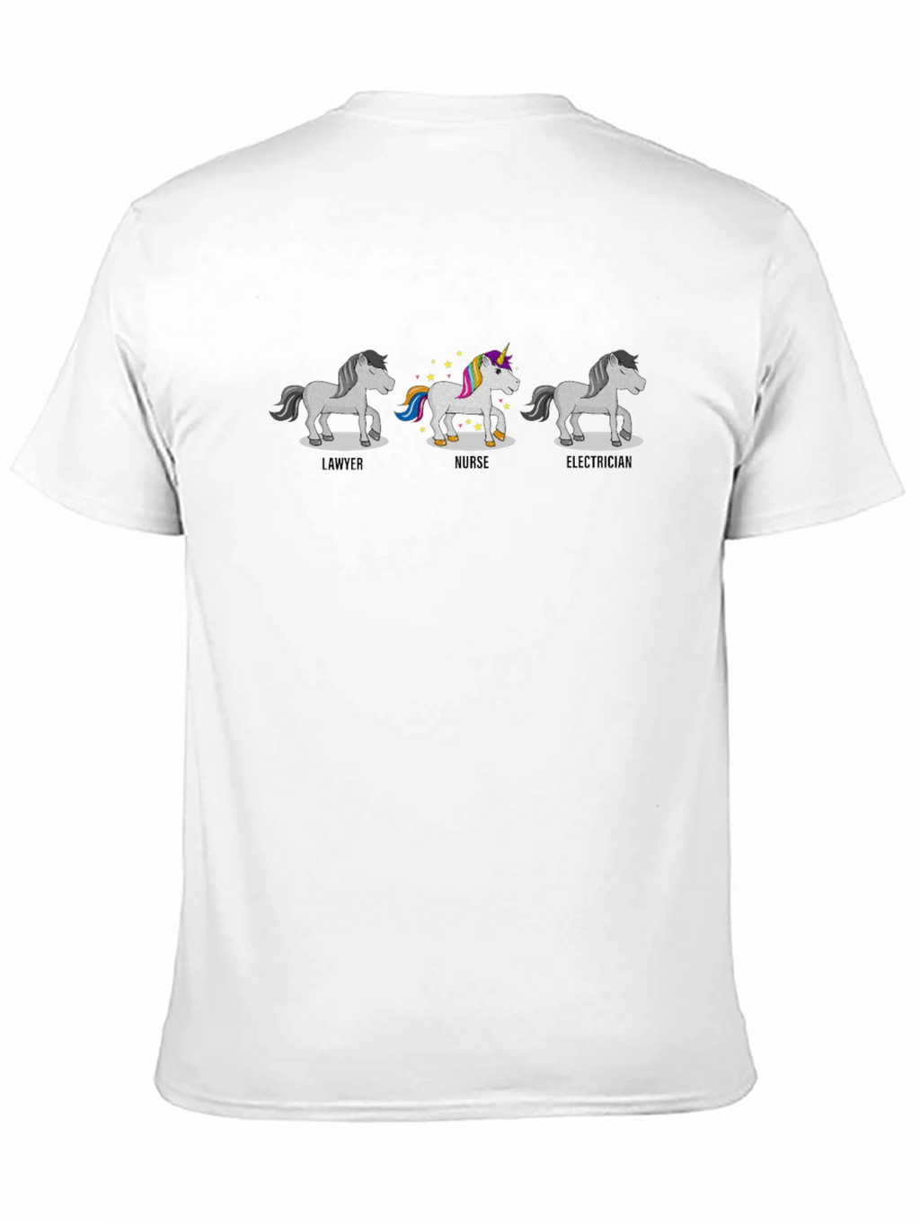 Unicorn Job Title Black Graphic T-Shirt