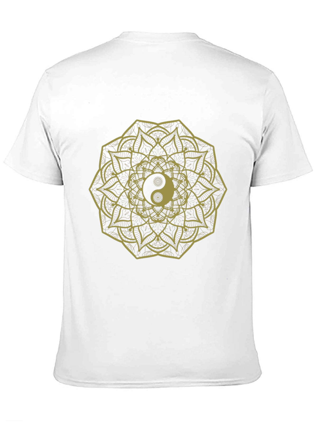 Yin Yang Mandala Graphic Tee - Black Cotton Comfort