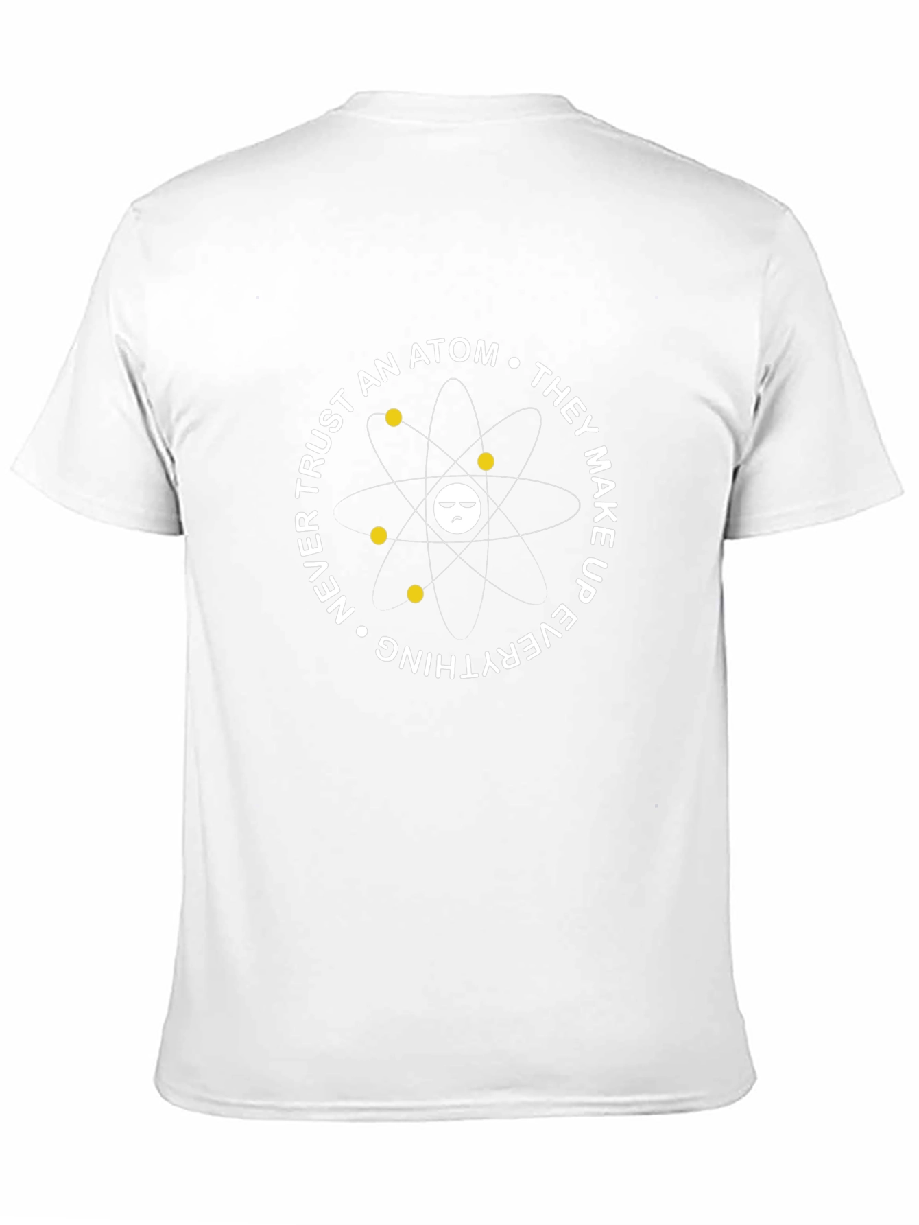 Funny Science Atom Graphic T-Shirt - Black