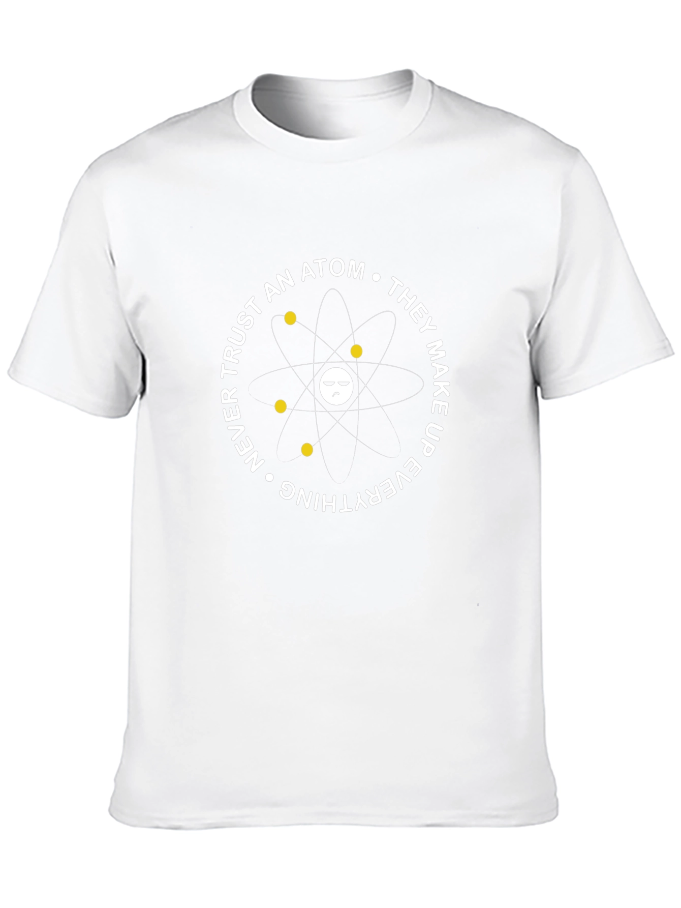 Funny Science Atom Graphic T-Shirt - Black