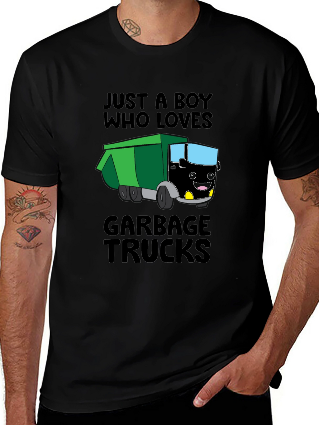 Boy Who Loves Garbage Trucks T-Shirt