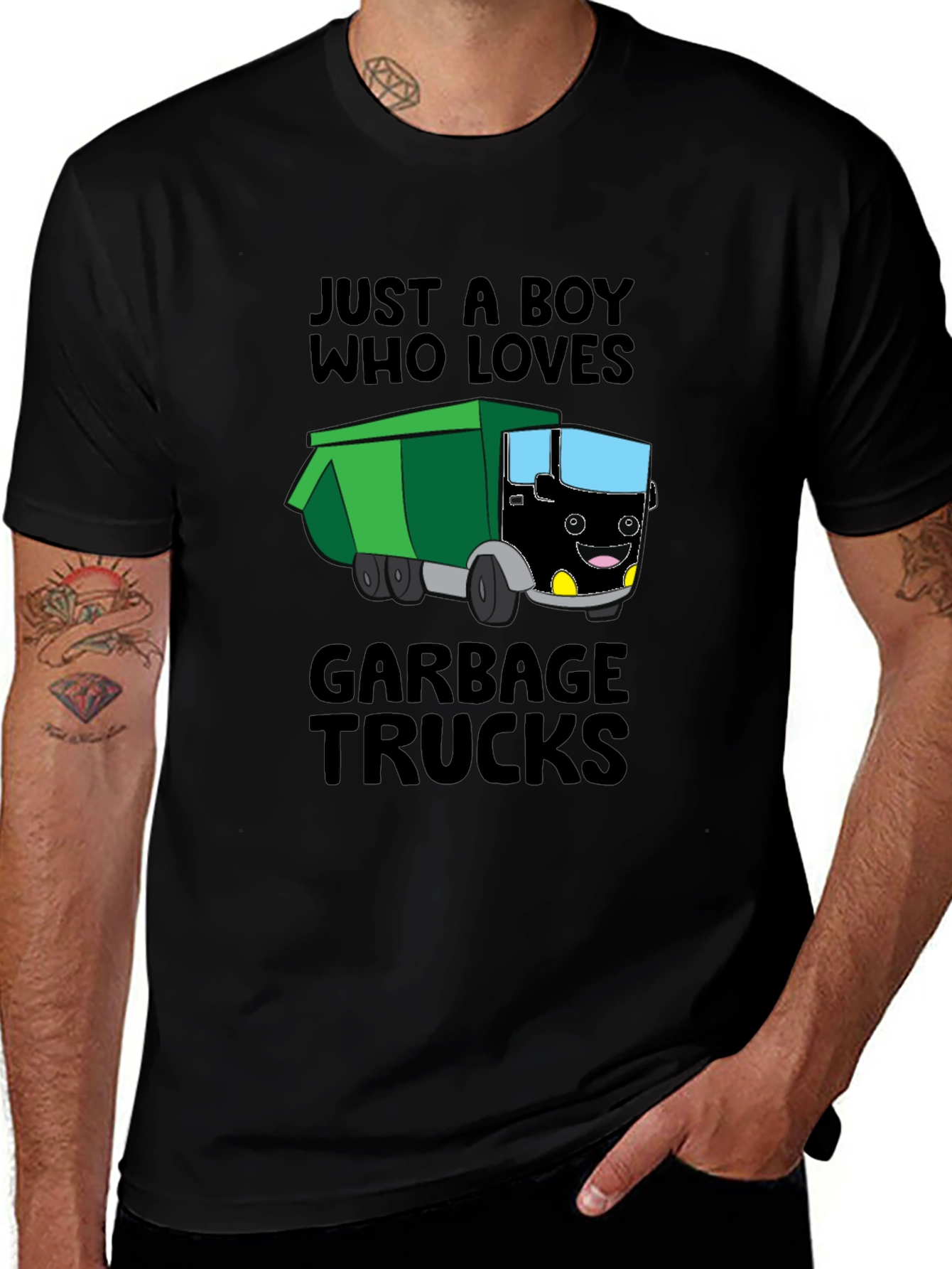 Boy Who Loves Garbage Trucks T-Shirt