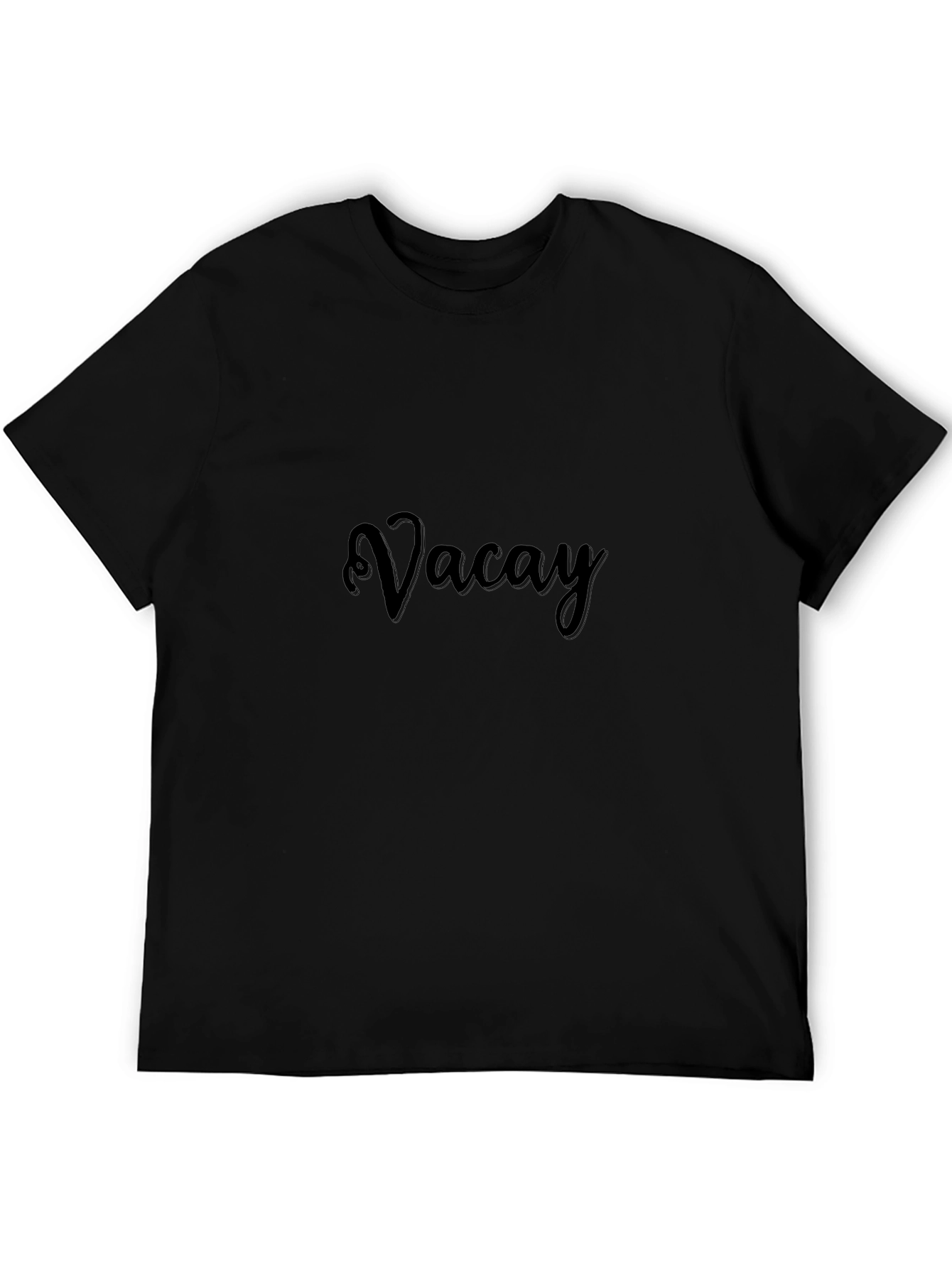 Vacay Black Graphic Tee - Relaxed Style