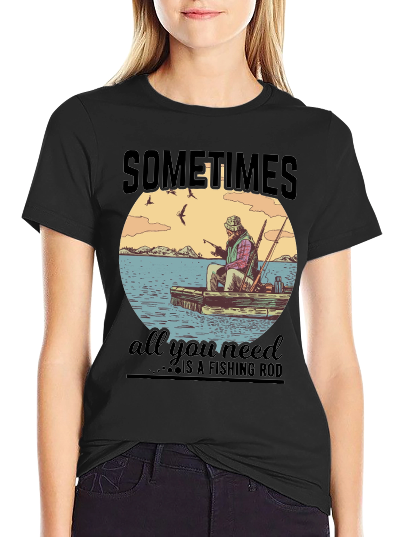 Fishing Rod Graphic T-Shirt