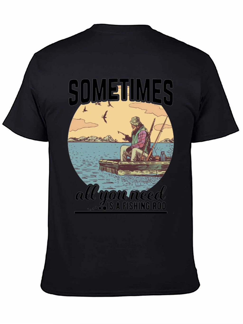 Fishing Rod Graphic T-Shirt