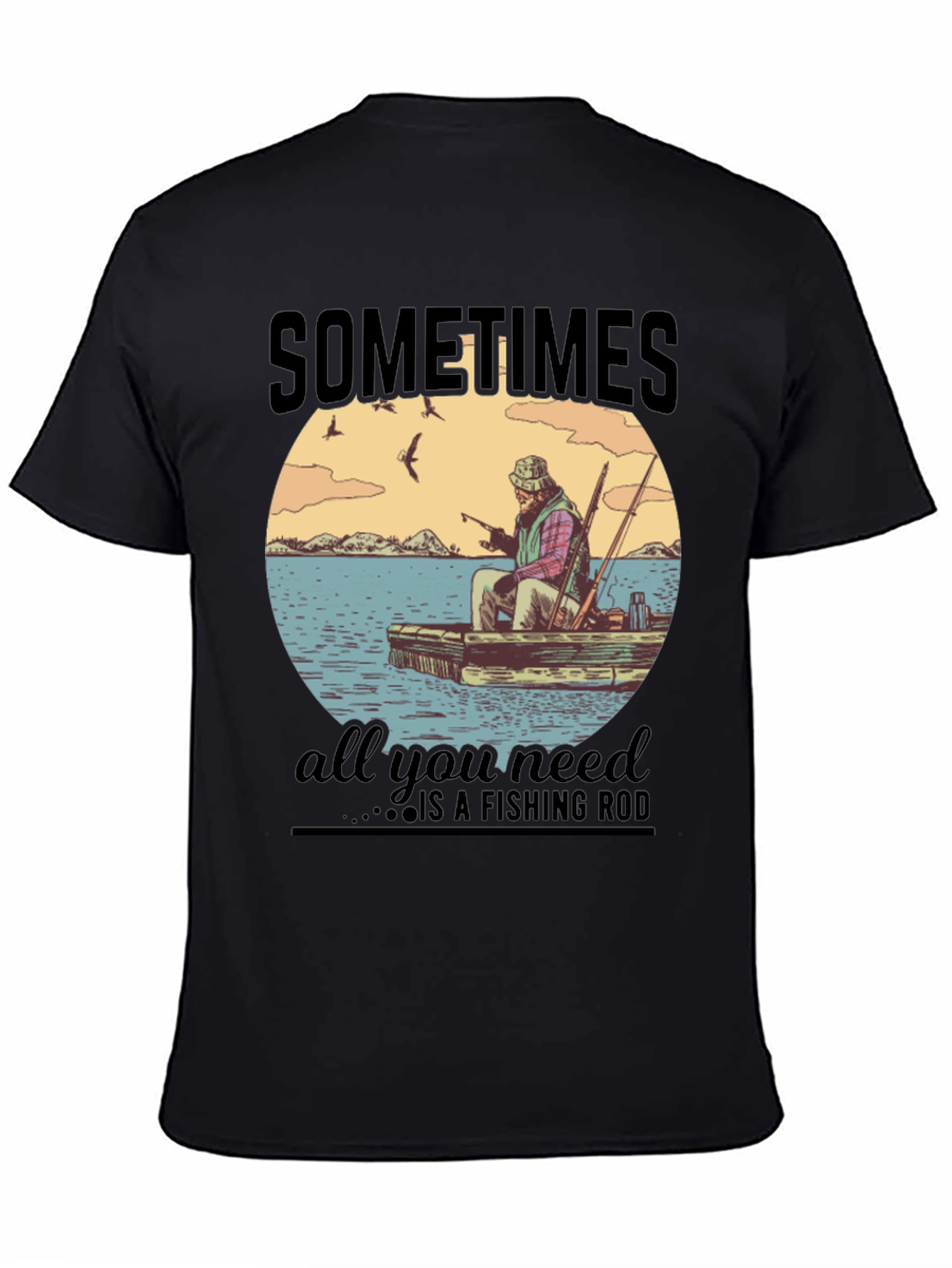 Fishing Rod Graphic T-Shirt