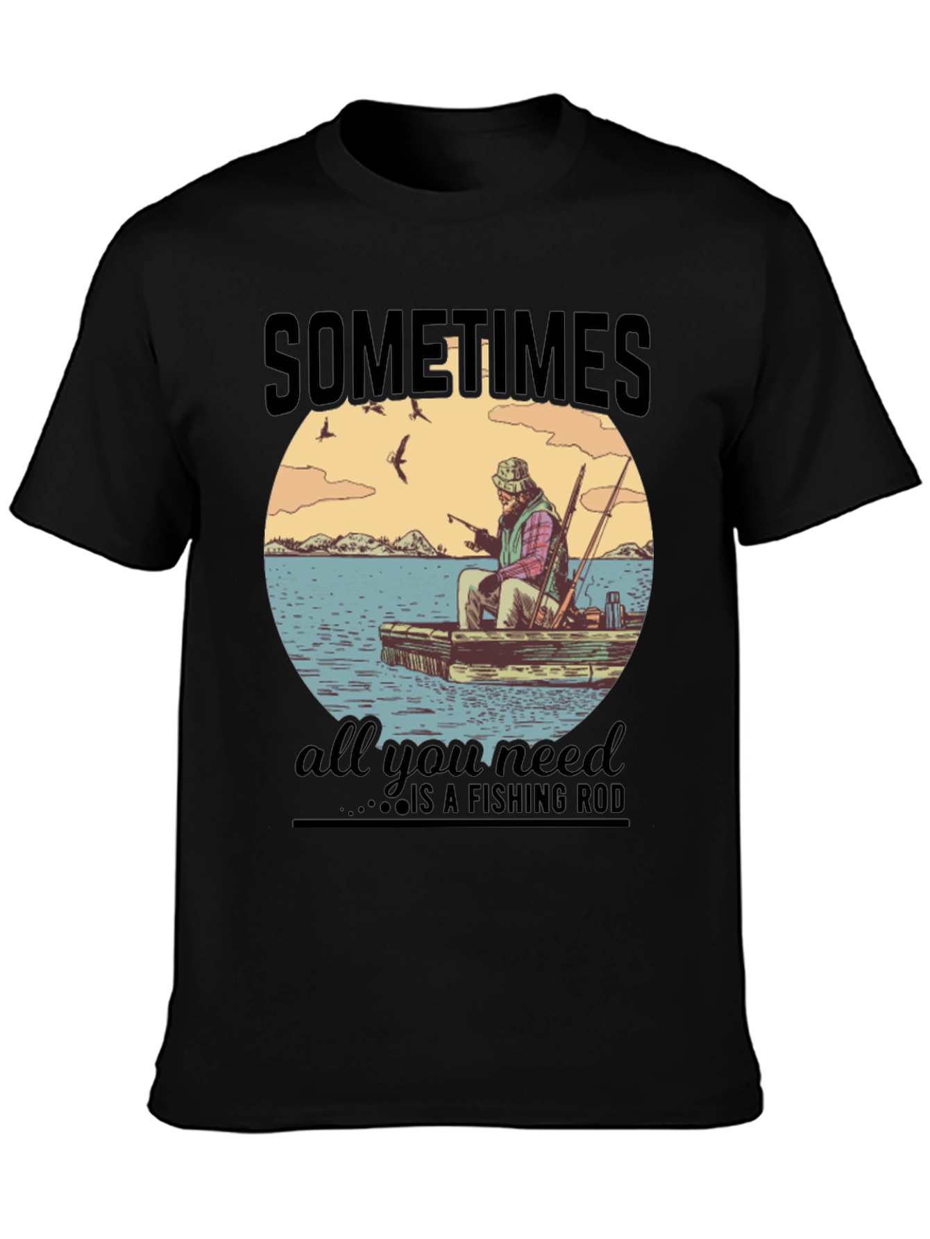 Fishing Rod Graphic T-Shirt
