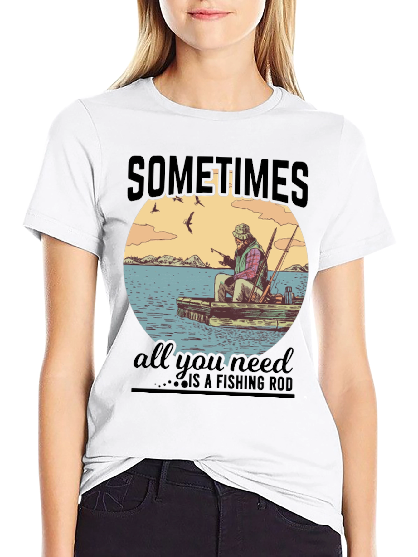 Fishing Rod Graphic T-Shirt