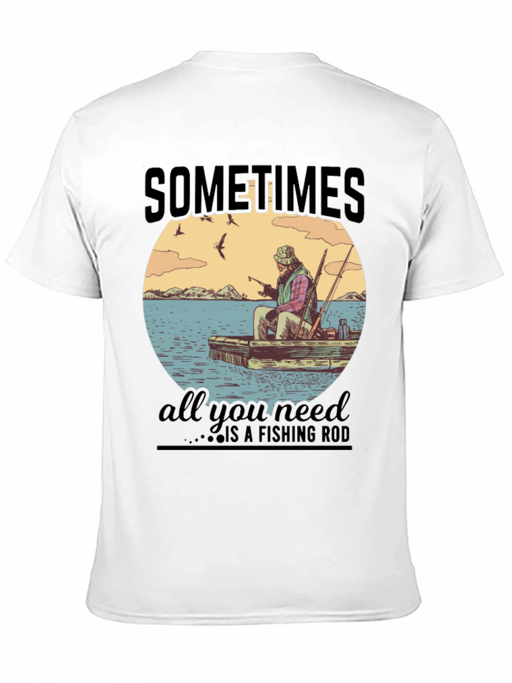 Fishing Rod Graphic T-Shirt