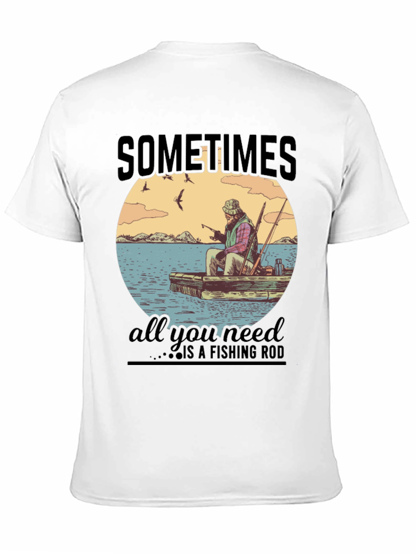 Fishing Rod Graphic T-Shirt
