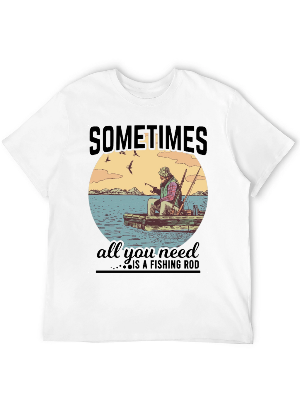 Fishing Rod Graphic T-Shirt