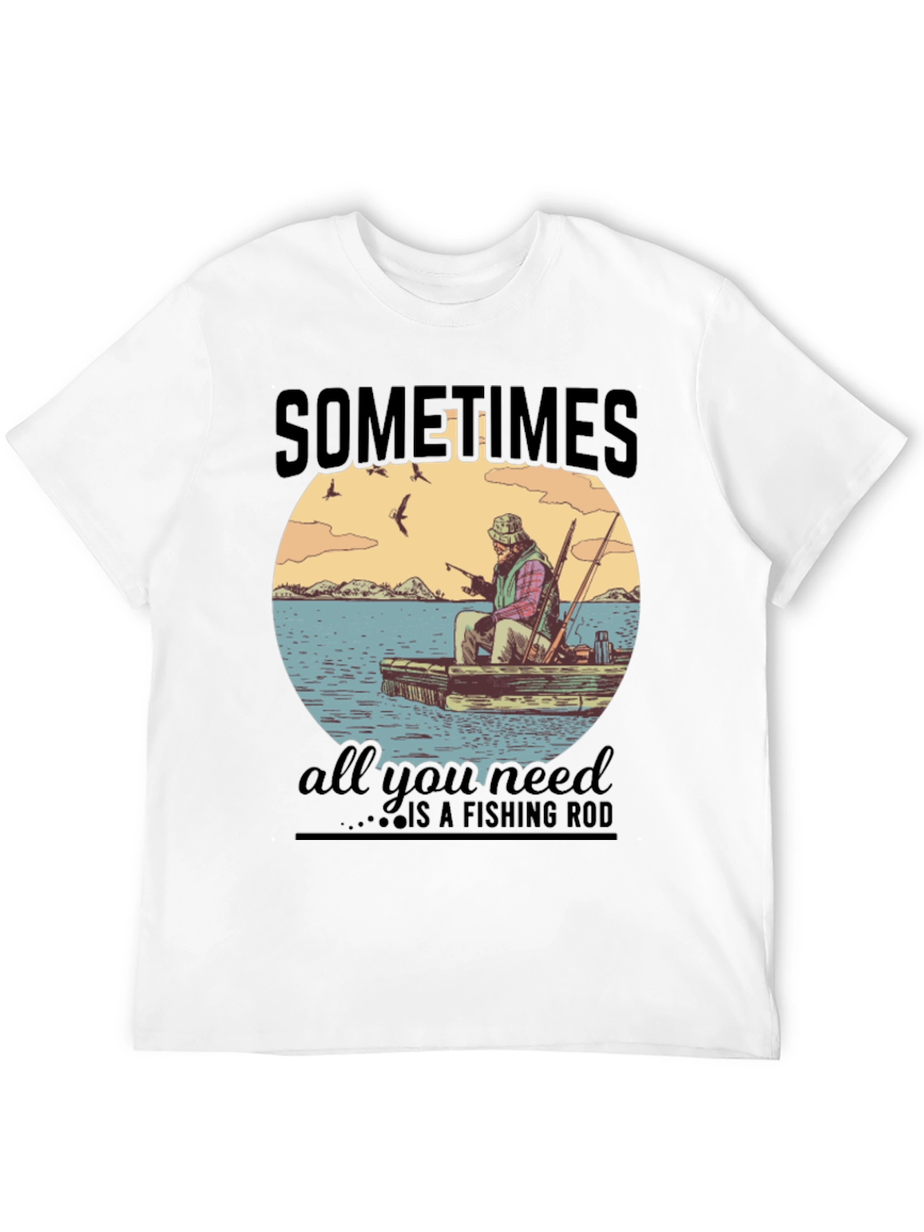 Fishing Rod Graphic T-Shirt