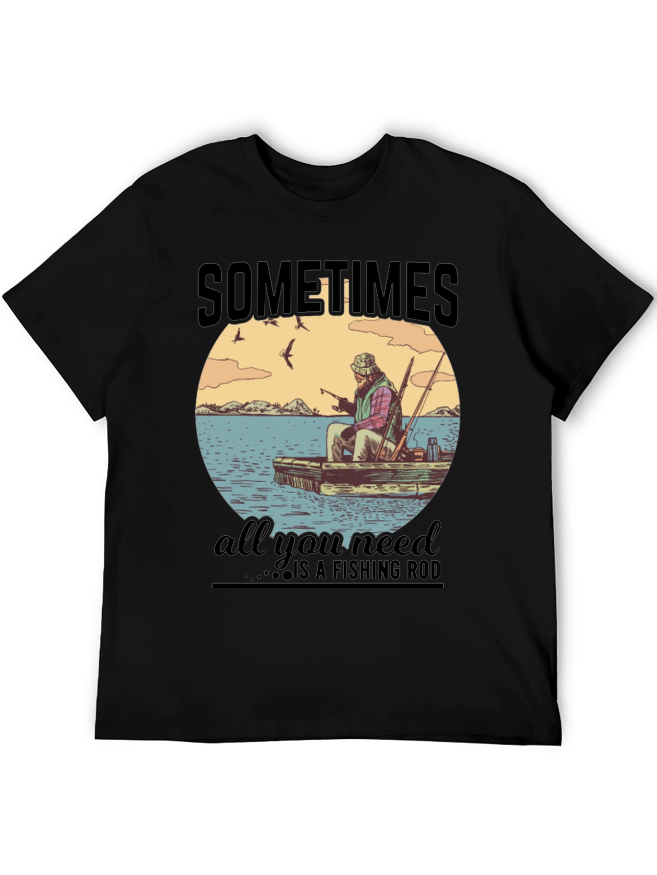 Fishing Rod Graphic T-Shirt