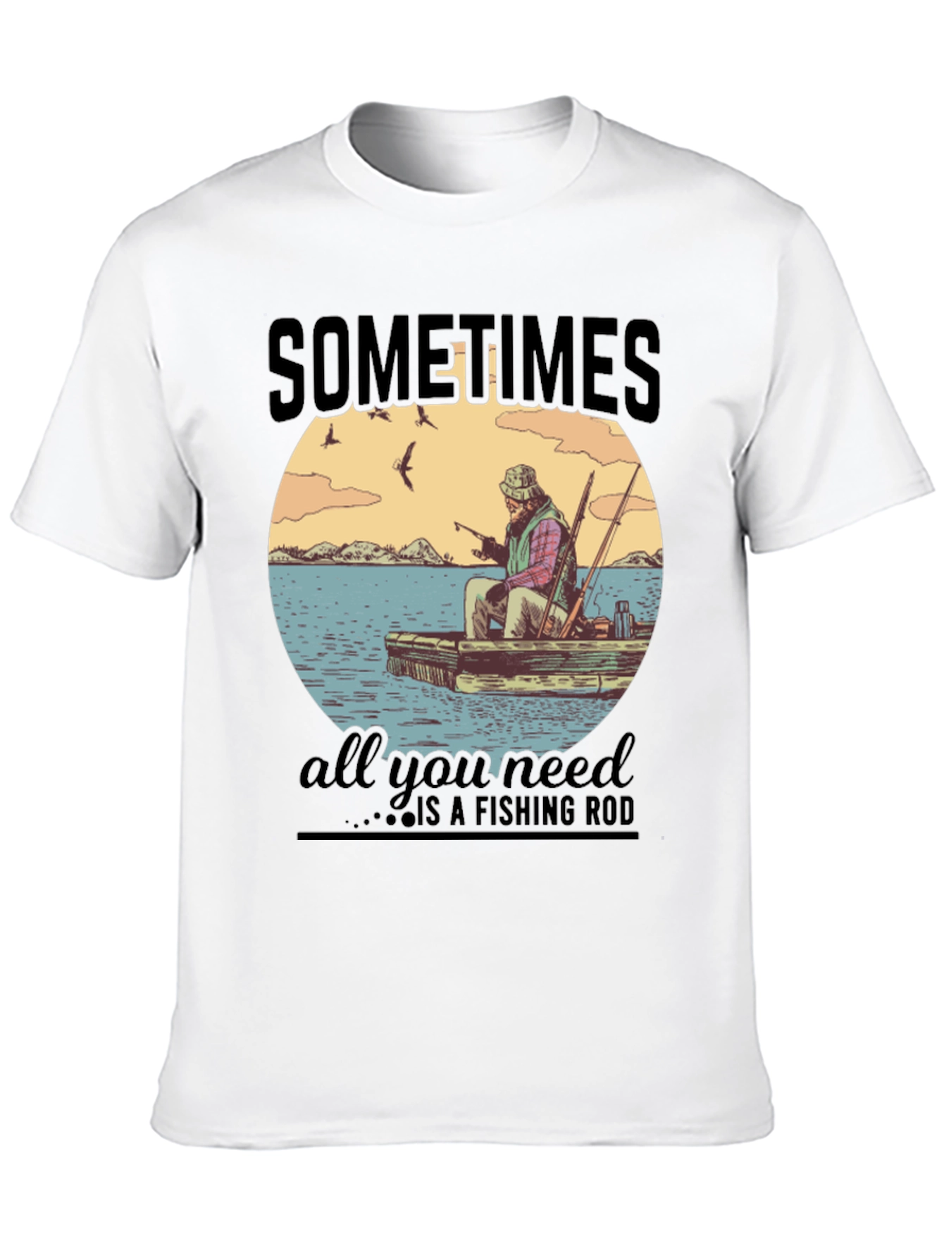 Fishing Rod Graphic T-Shirt