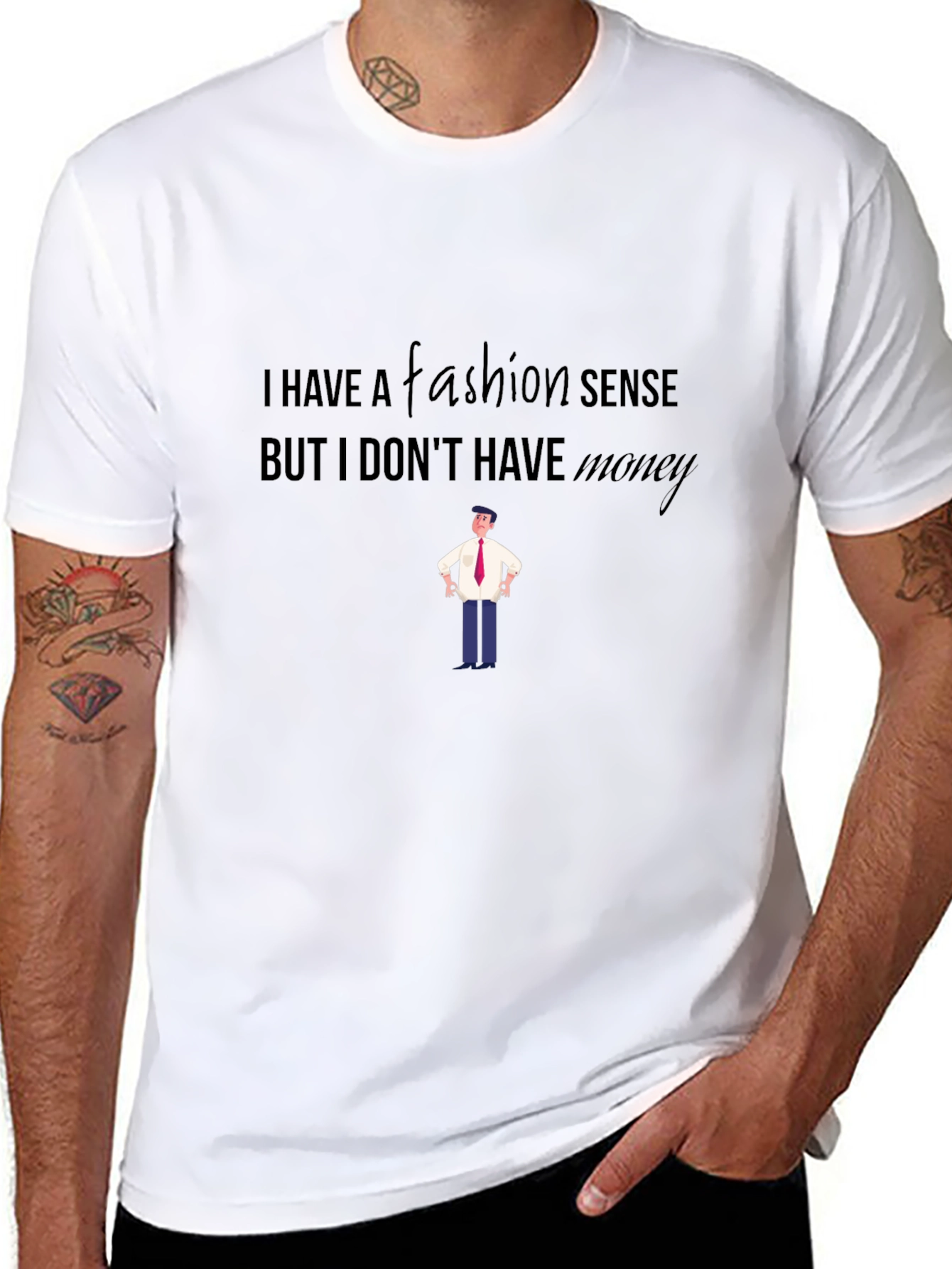 Fashion Sense Humor Graphic T-Shirt