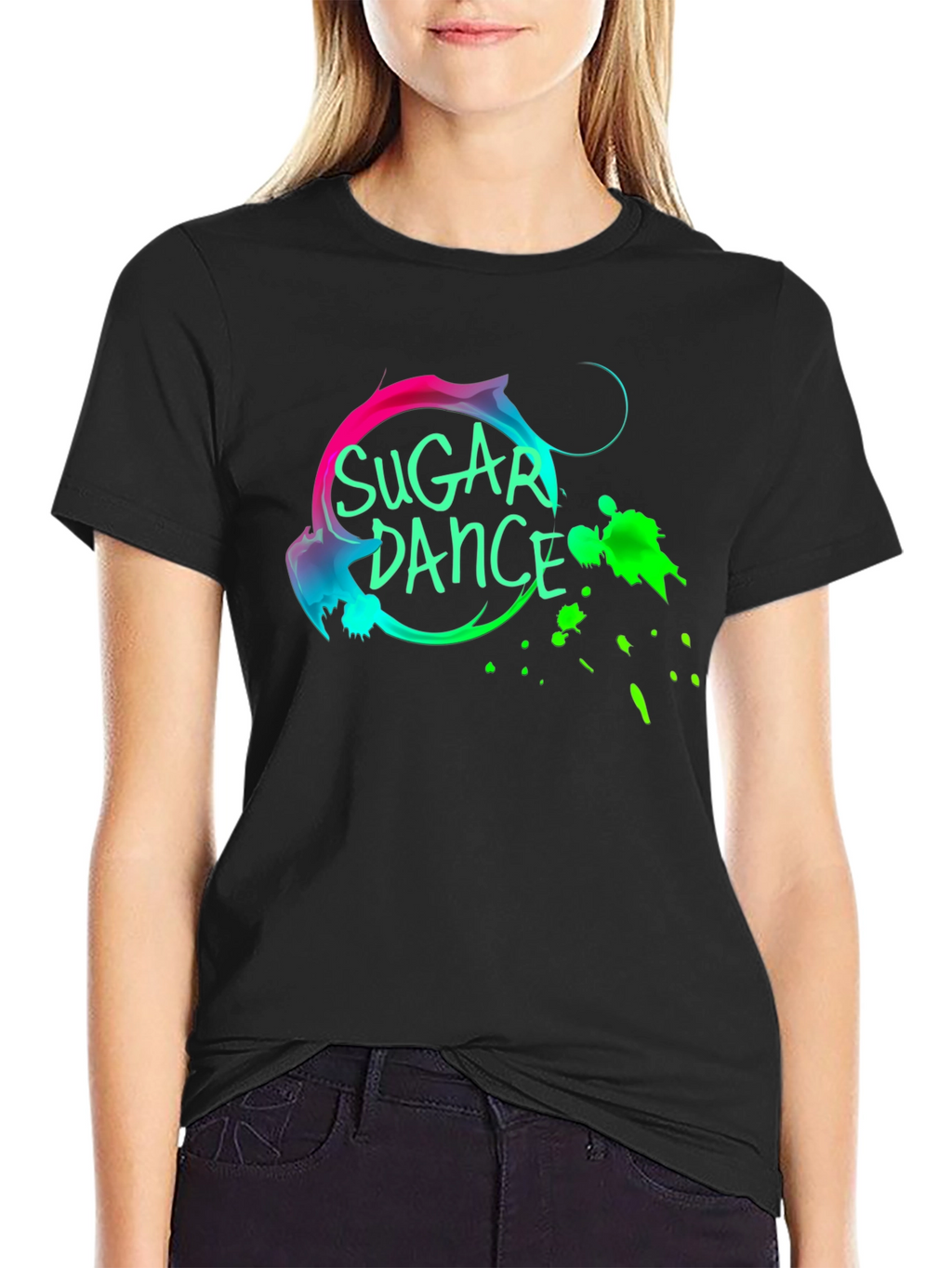 Sugar Dance Black Graphic Tee