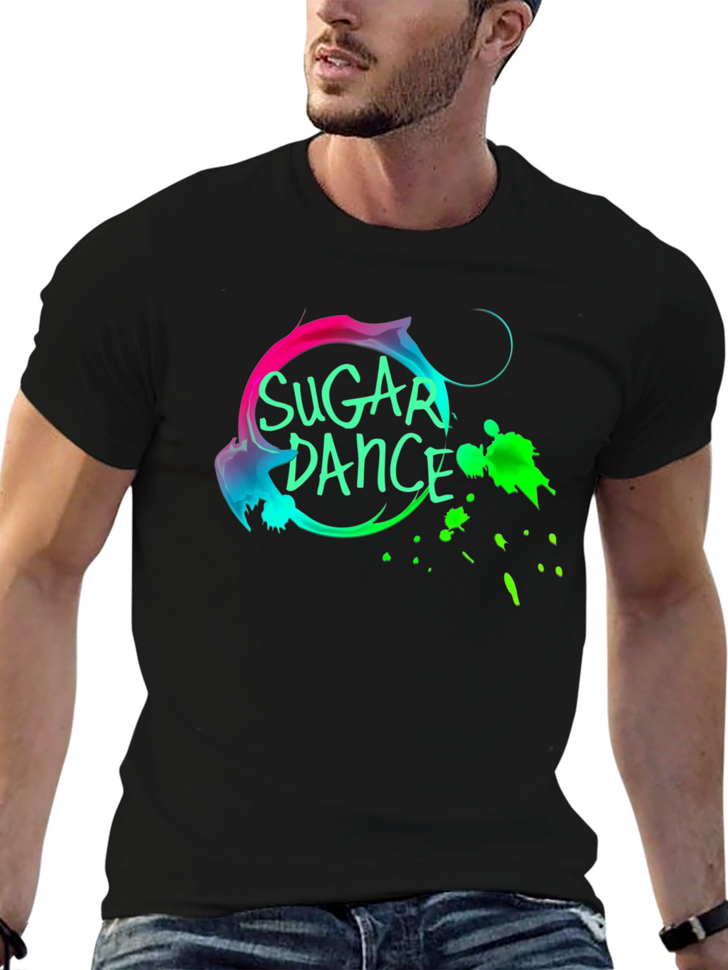 Sugar Dance Black Graphic Tee