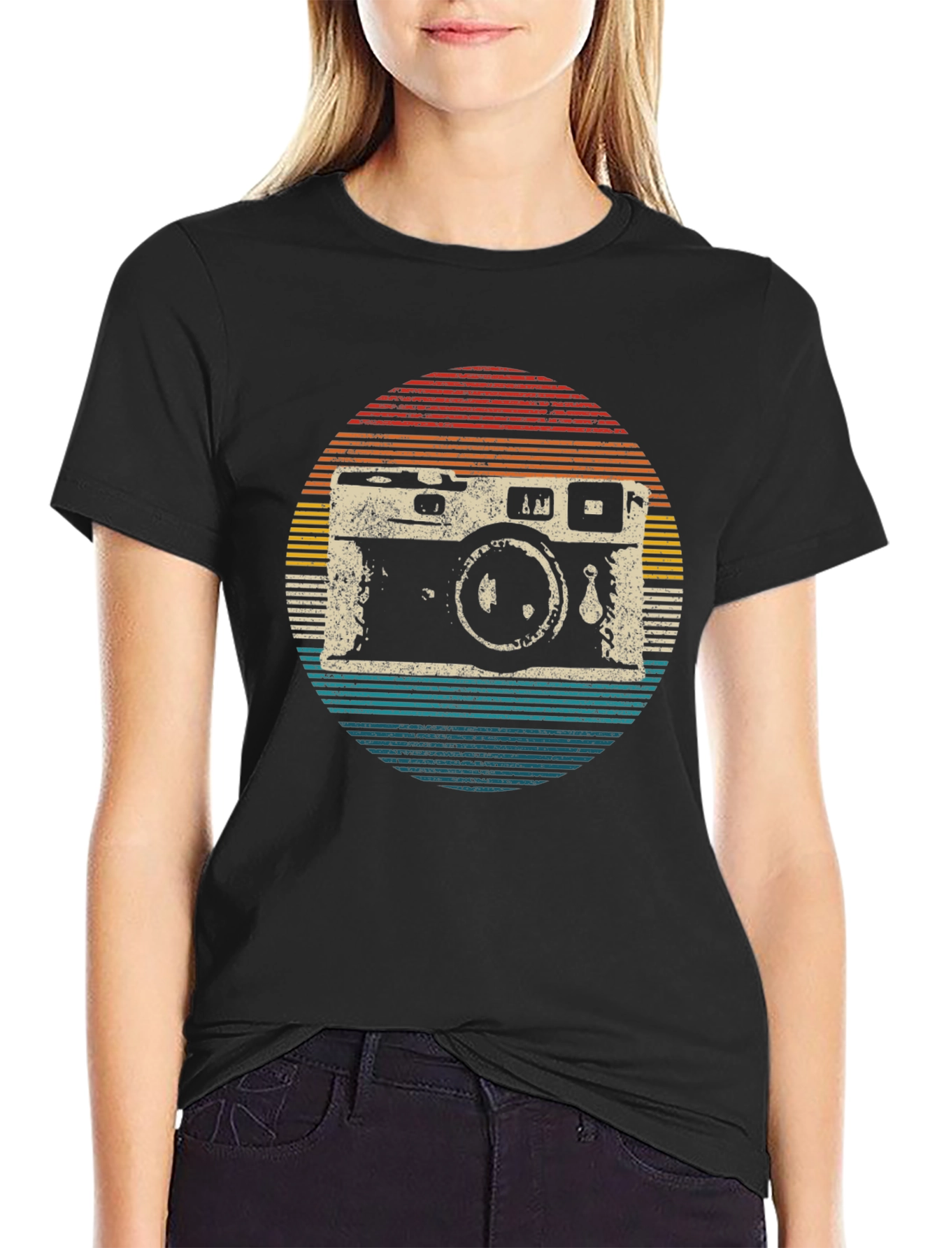 Vintage Camera Graphic Tee - Retro Style