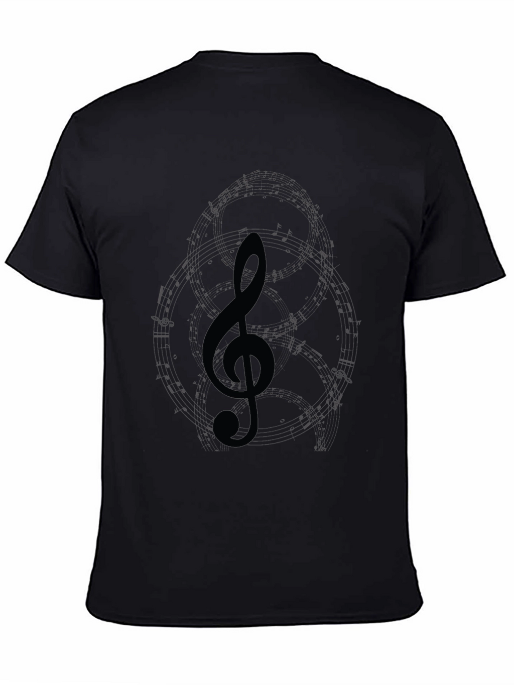 Treble Clef Graphic T-Shirt - Black