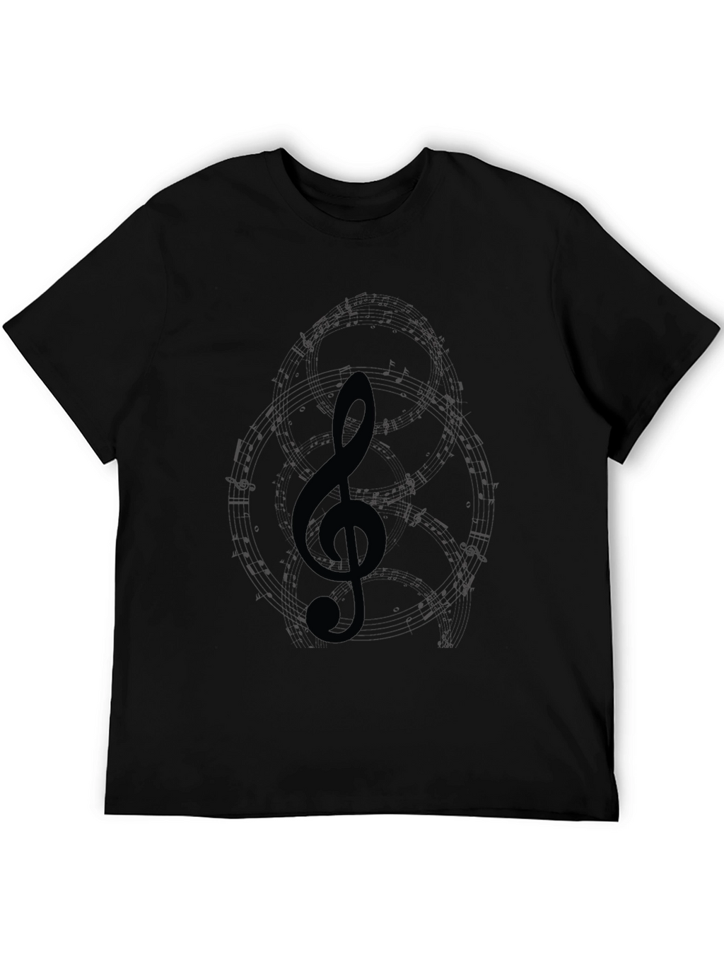Treble Clef Graphic T-Shirt - Black