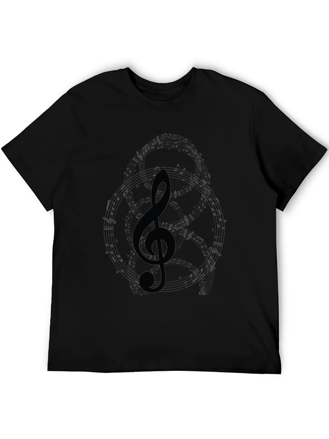 Treble Clef Graphic T-Shirt - Black