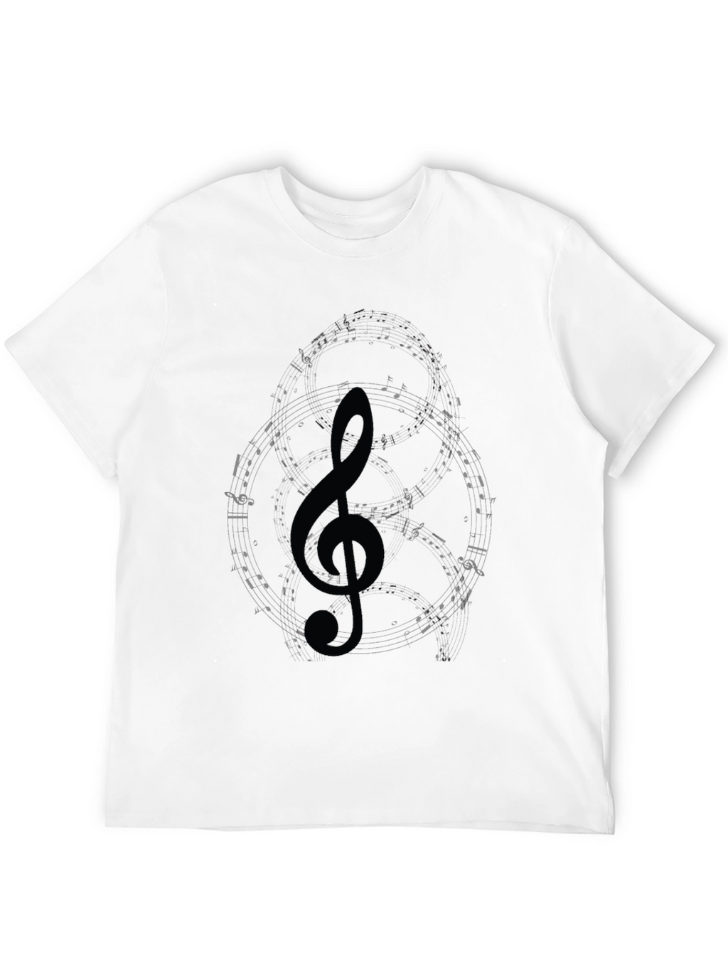 Treble Clef Graphic T-Shirt - Black