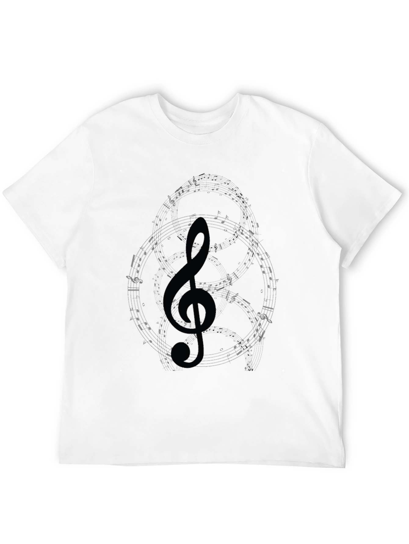 Treble Clef Graphic T-Shirt - Black