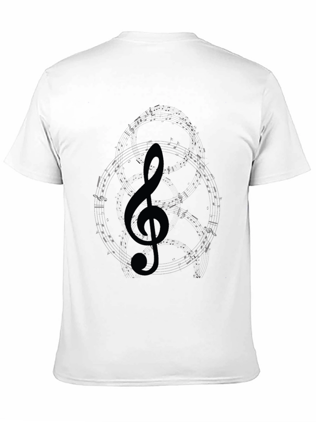 Treble Clef Graphic T-Shirt - Black