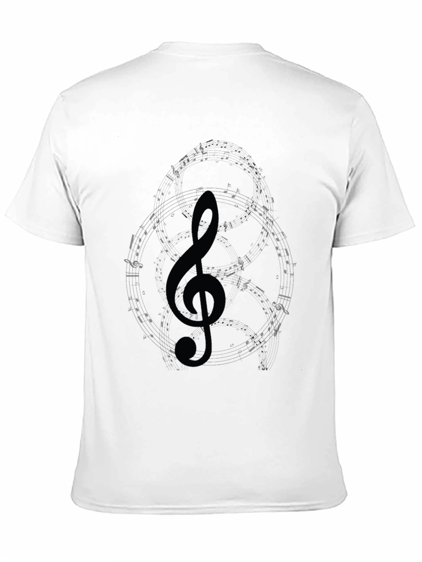 Treble Clef Graphic T-Shirt - Black