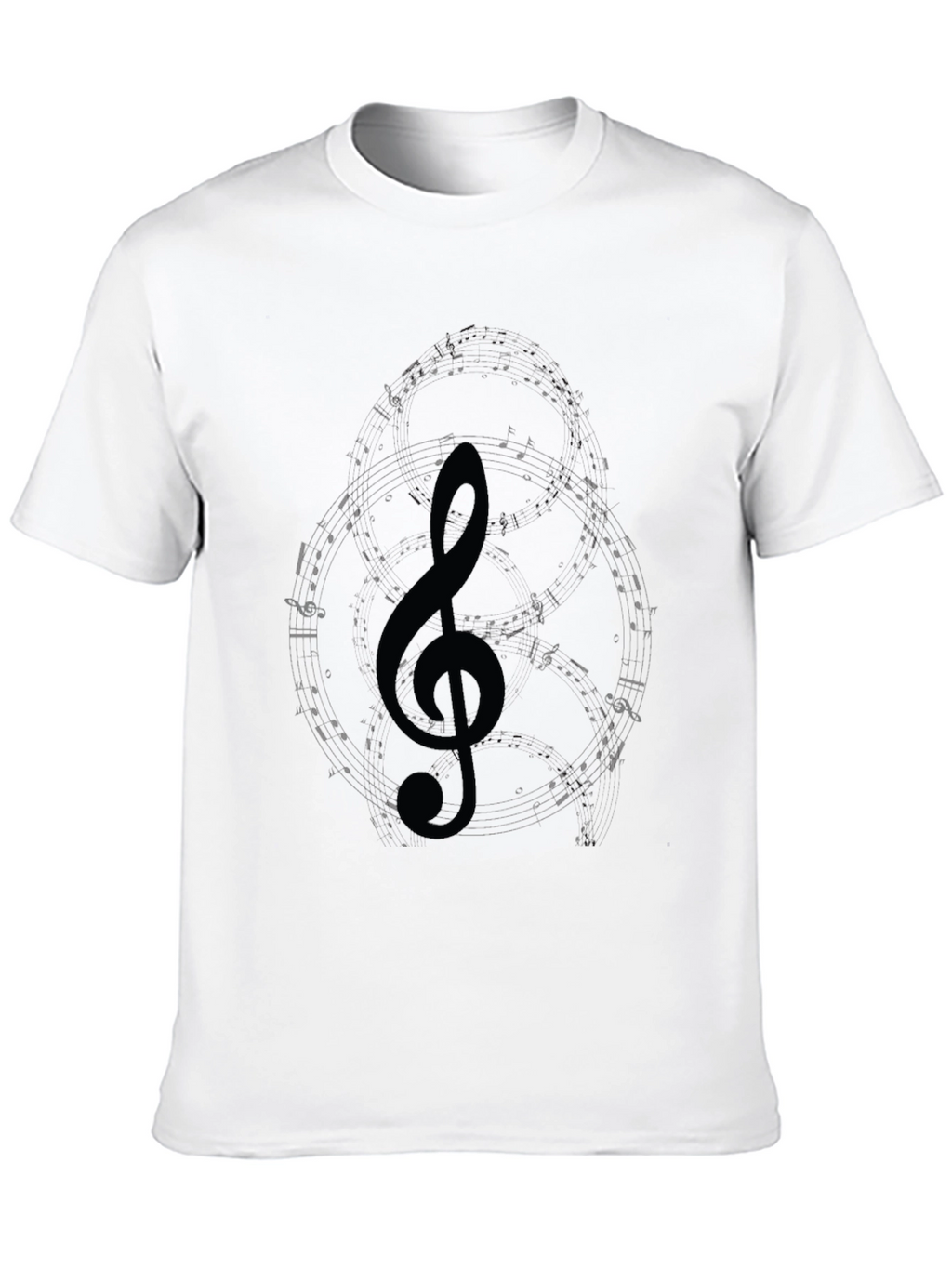 Treble Clef Graphic T-Shirt - Black
