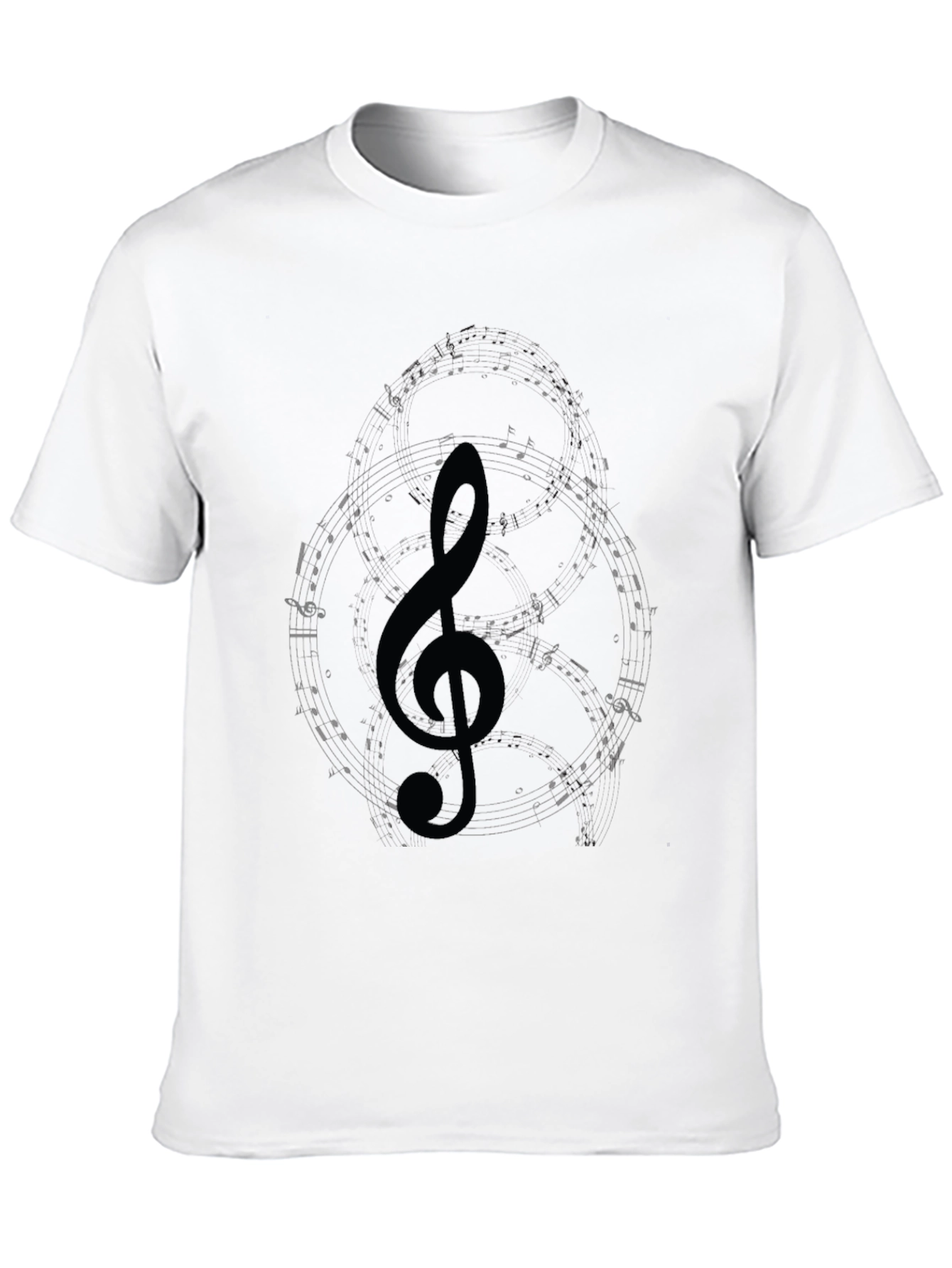 Treble Clef Graphic T-Shirt - Black
