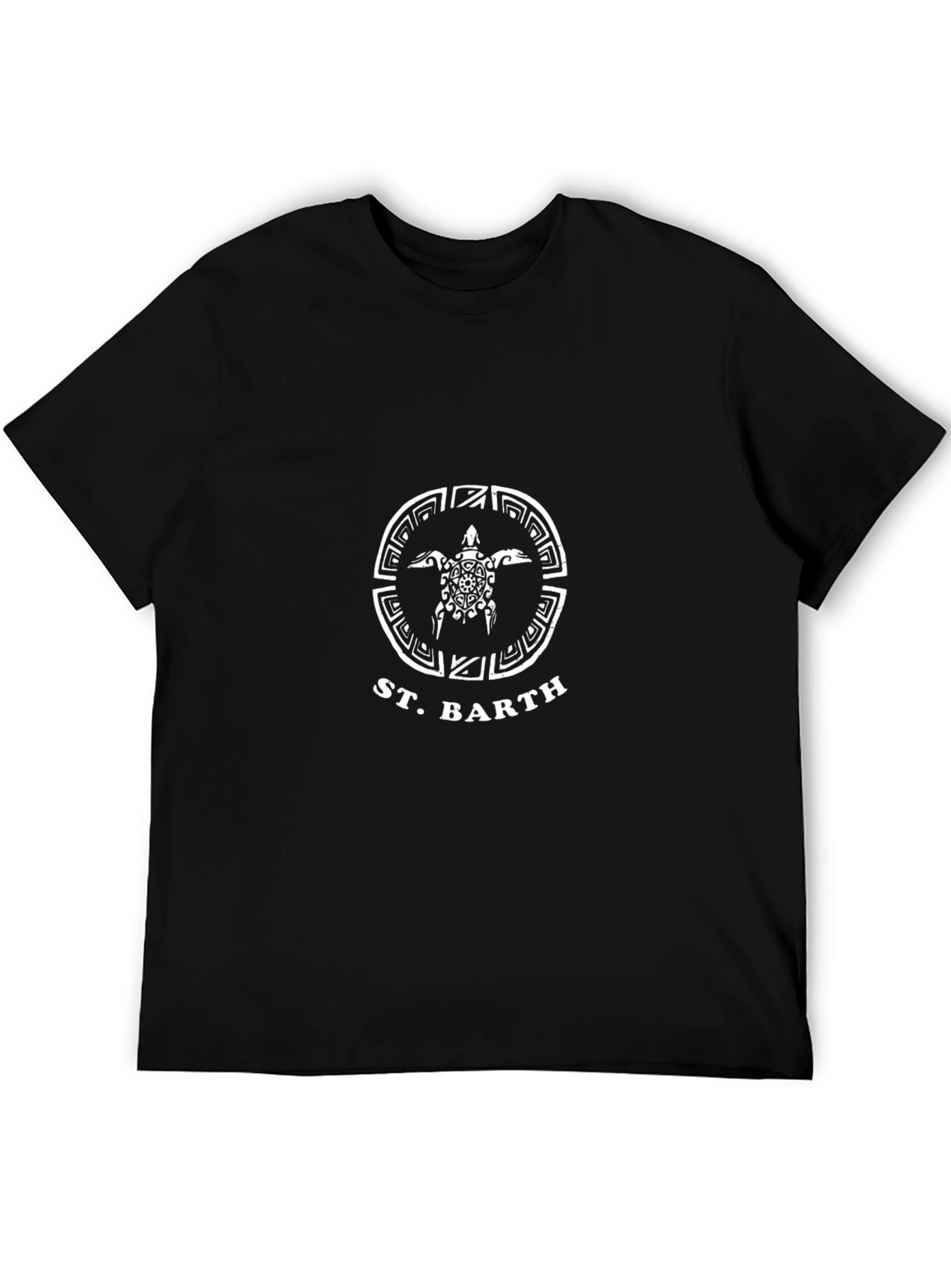 St. Barth Turtle Graphic Black T-Shirt