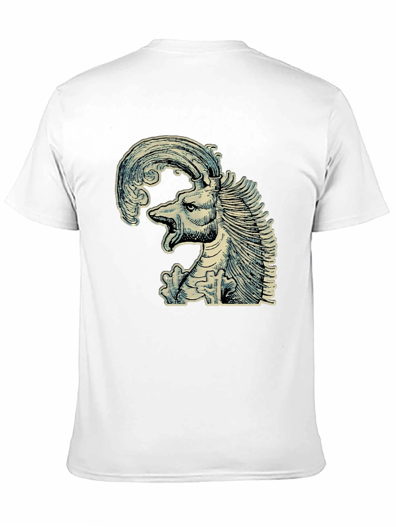 Mythical Creature Graphic Tee - Unique Black T-Shirt
