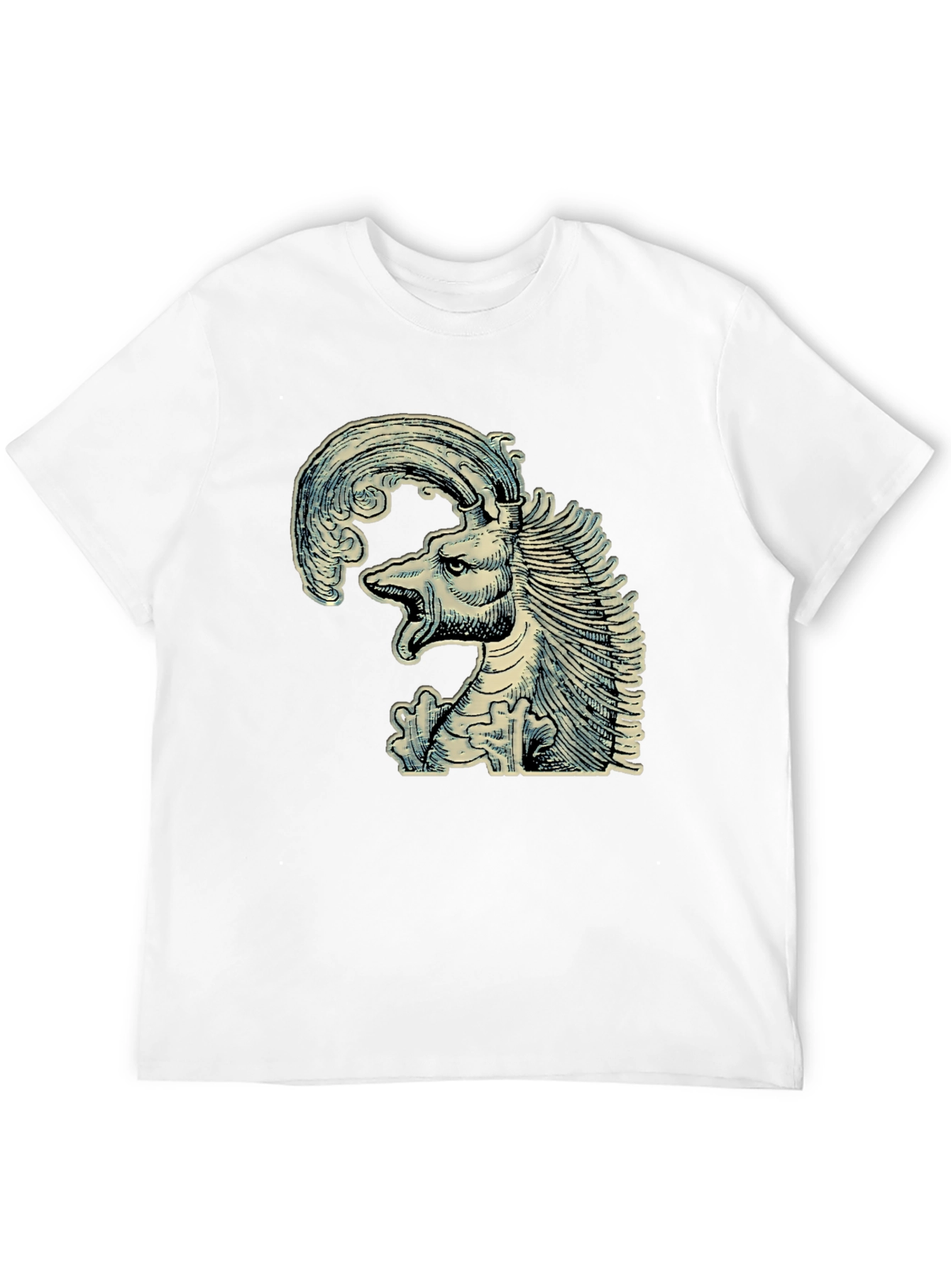 Mythical Creature Graphic Tee - Unique Black T-Shirt