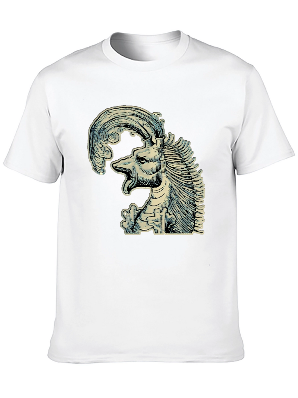 Mythical Creature Graphic Tee - Unique Black T-Shirt