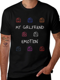 My Girlfriend Emotion Graphic Tee - Black