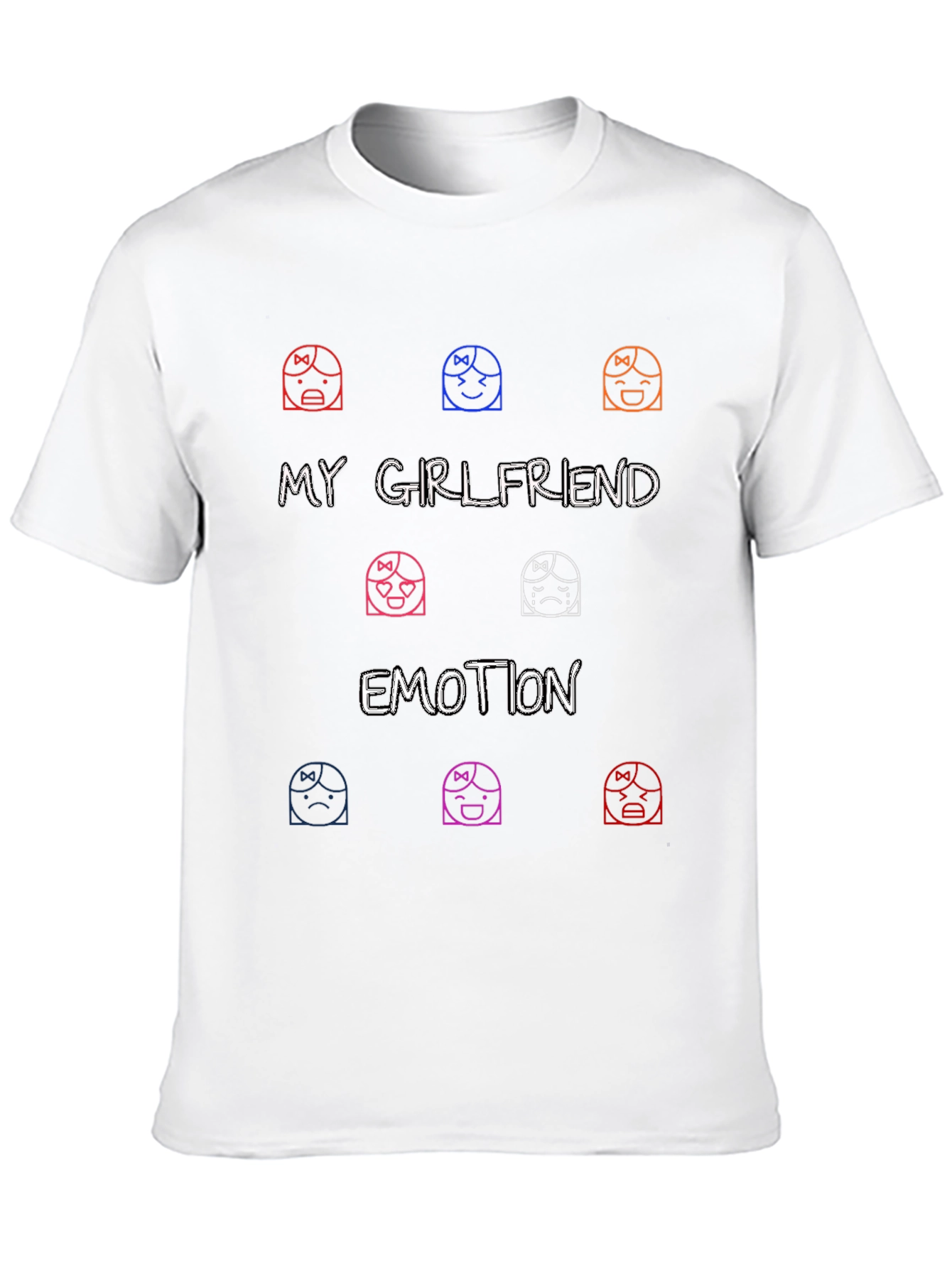 My Girlfriend Emotion Graphic Tee - Black