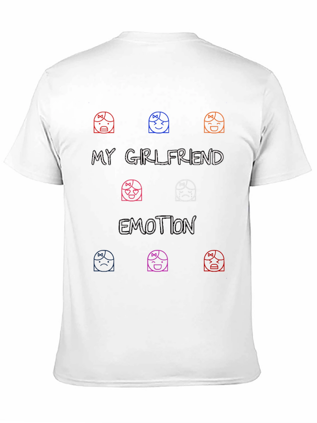 My Girlfriend Emotion Graphic Tee - Black