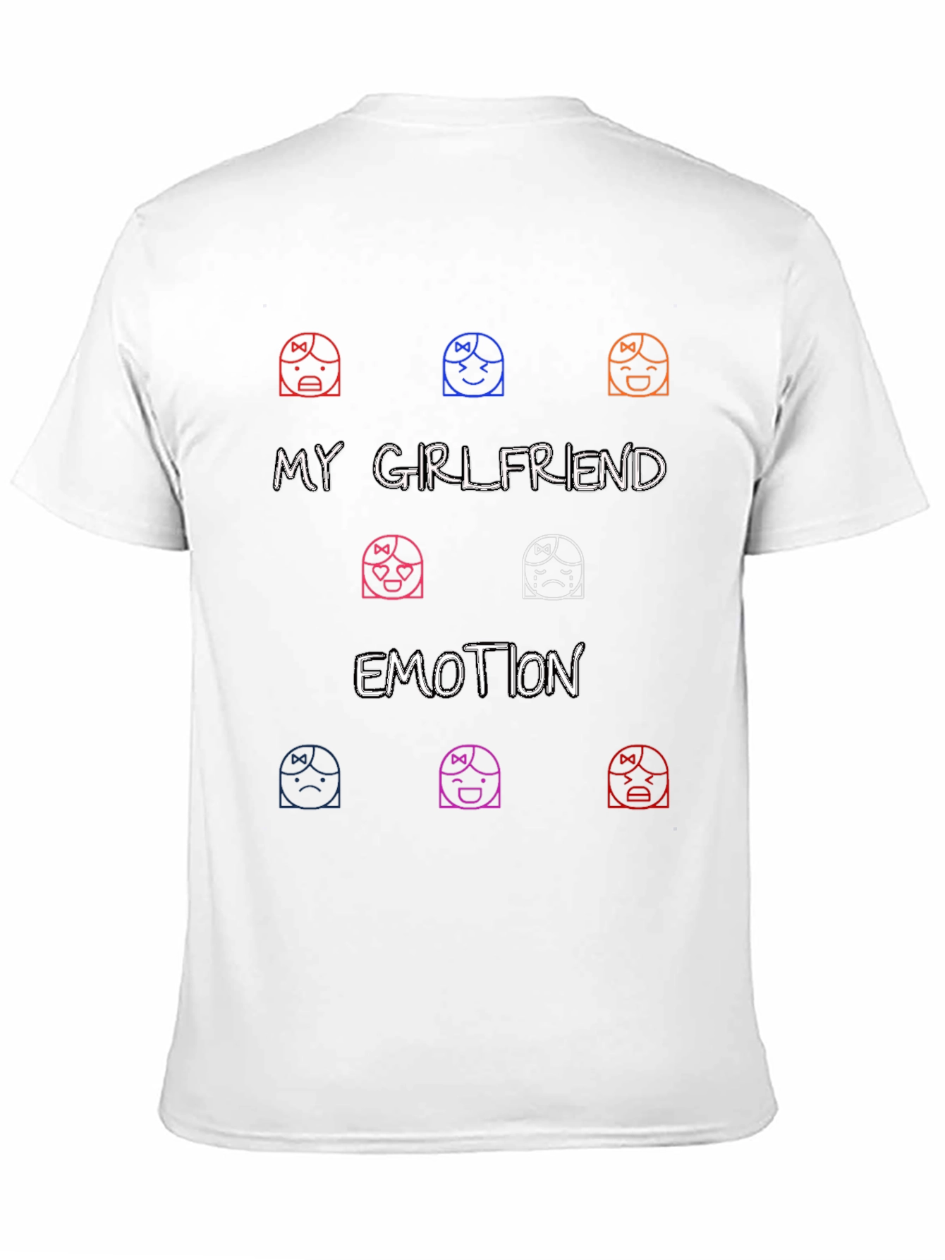 My Girlfriend Emotion Graphic Tee - Black