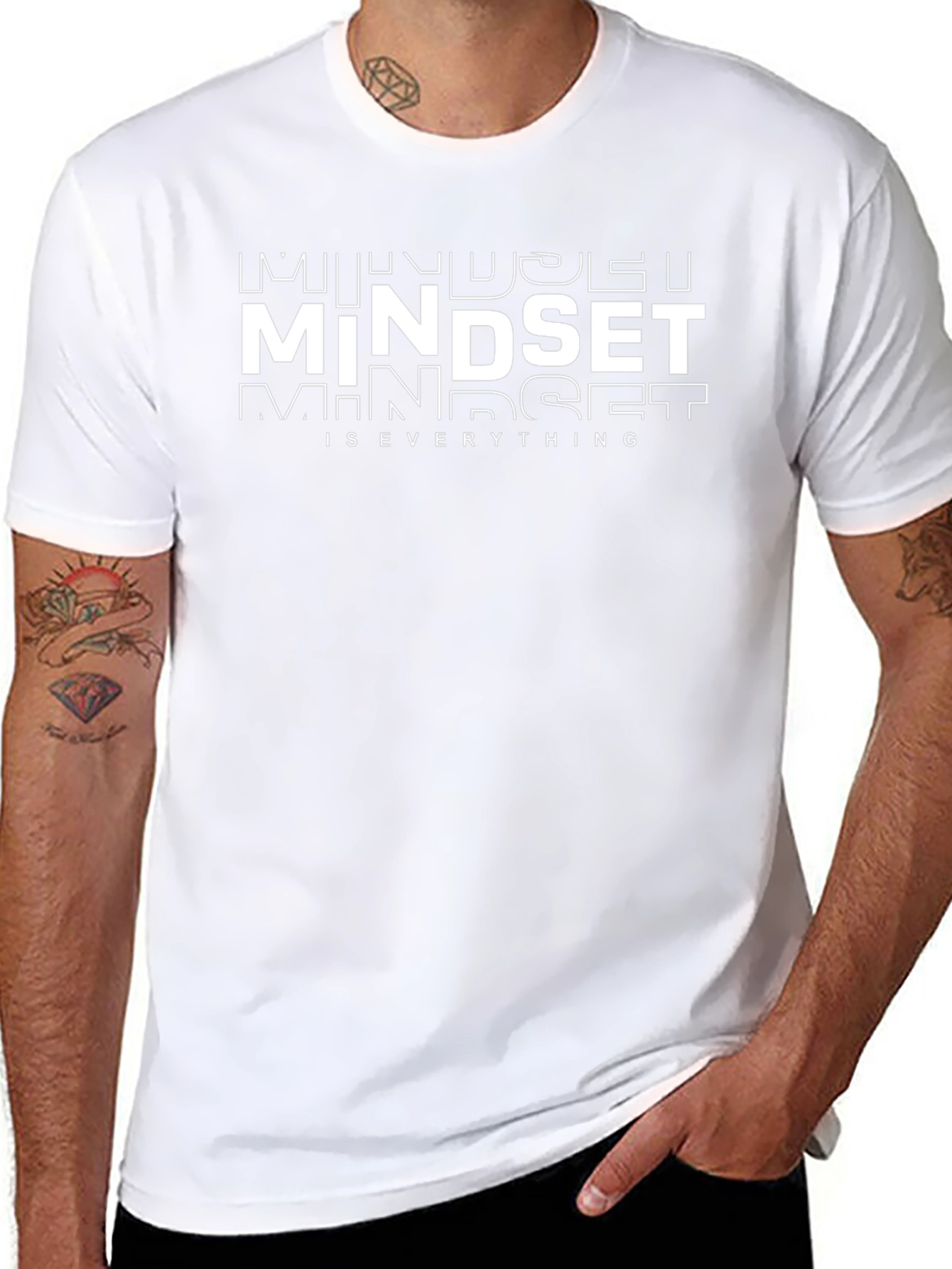 Mindset is Everything Black Graphic T-Shirt