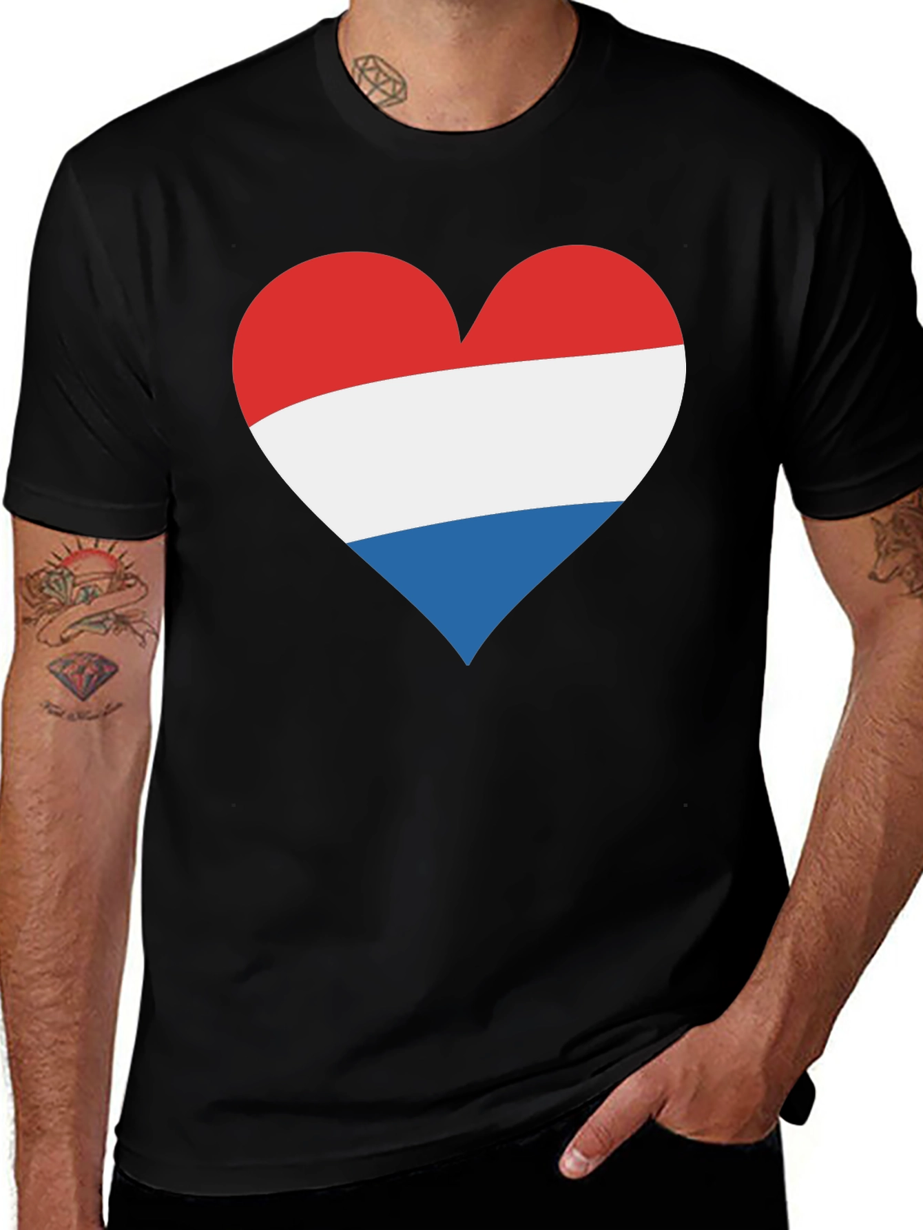 Dutch Flag Heart T-Shirt - Show Your Love for the Netherlands
