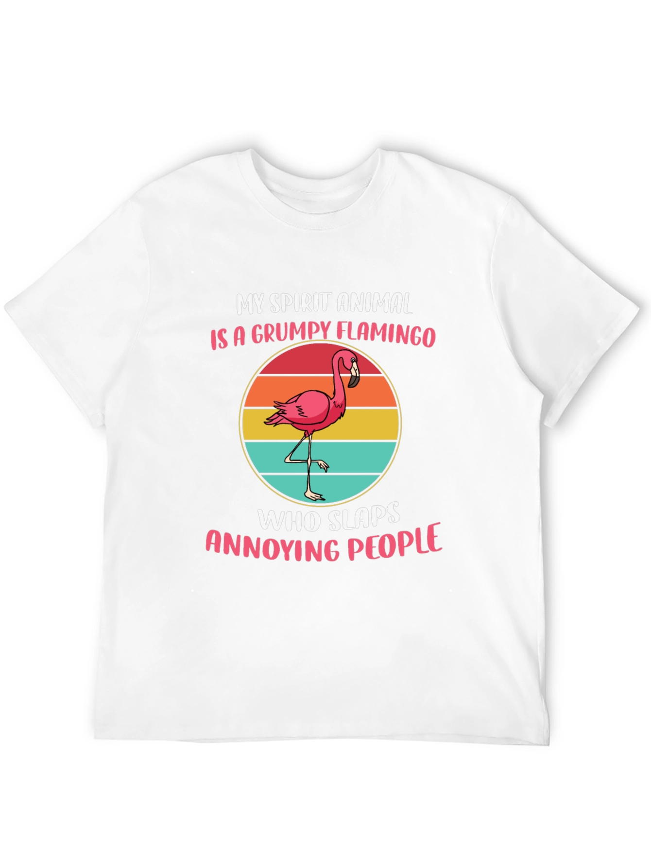 Grumpy Flamingo Spirit Animal T-Shirt